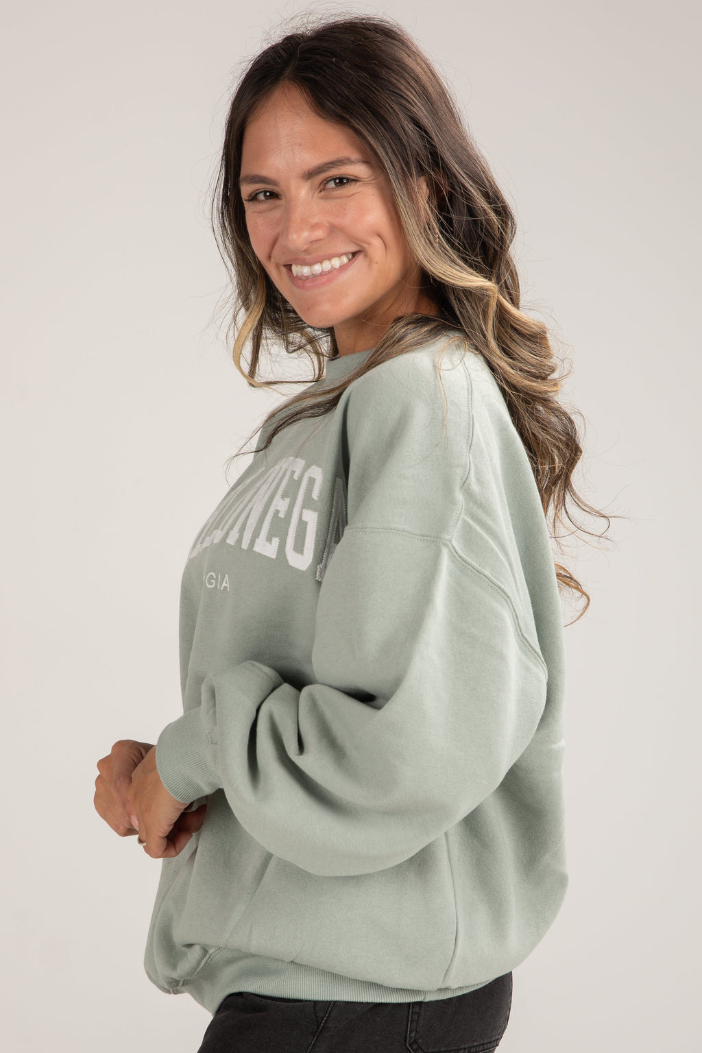 Dahlonega Georgia Block Letter Embroidered Sweatshirt