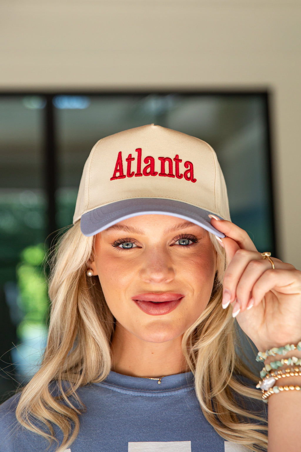 Atlanta Color Block Embroidered Hat