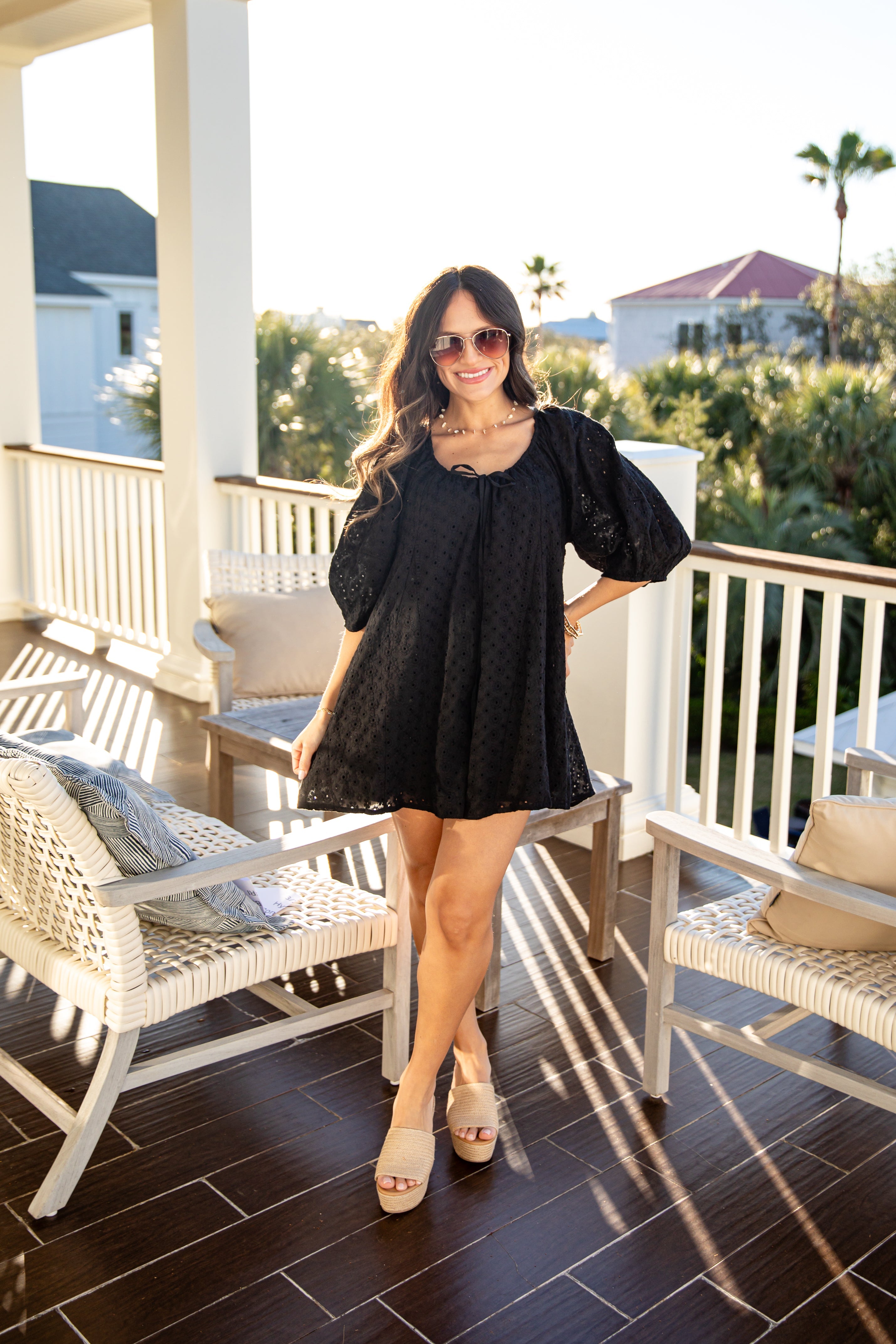Delicate Charm Eyelet Romper