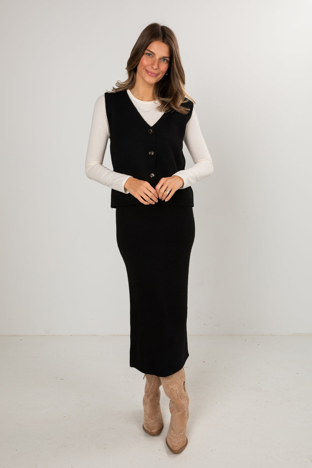 FINAL SALE - Aspen Knit Midi Skirt - DU Deal