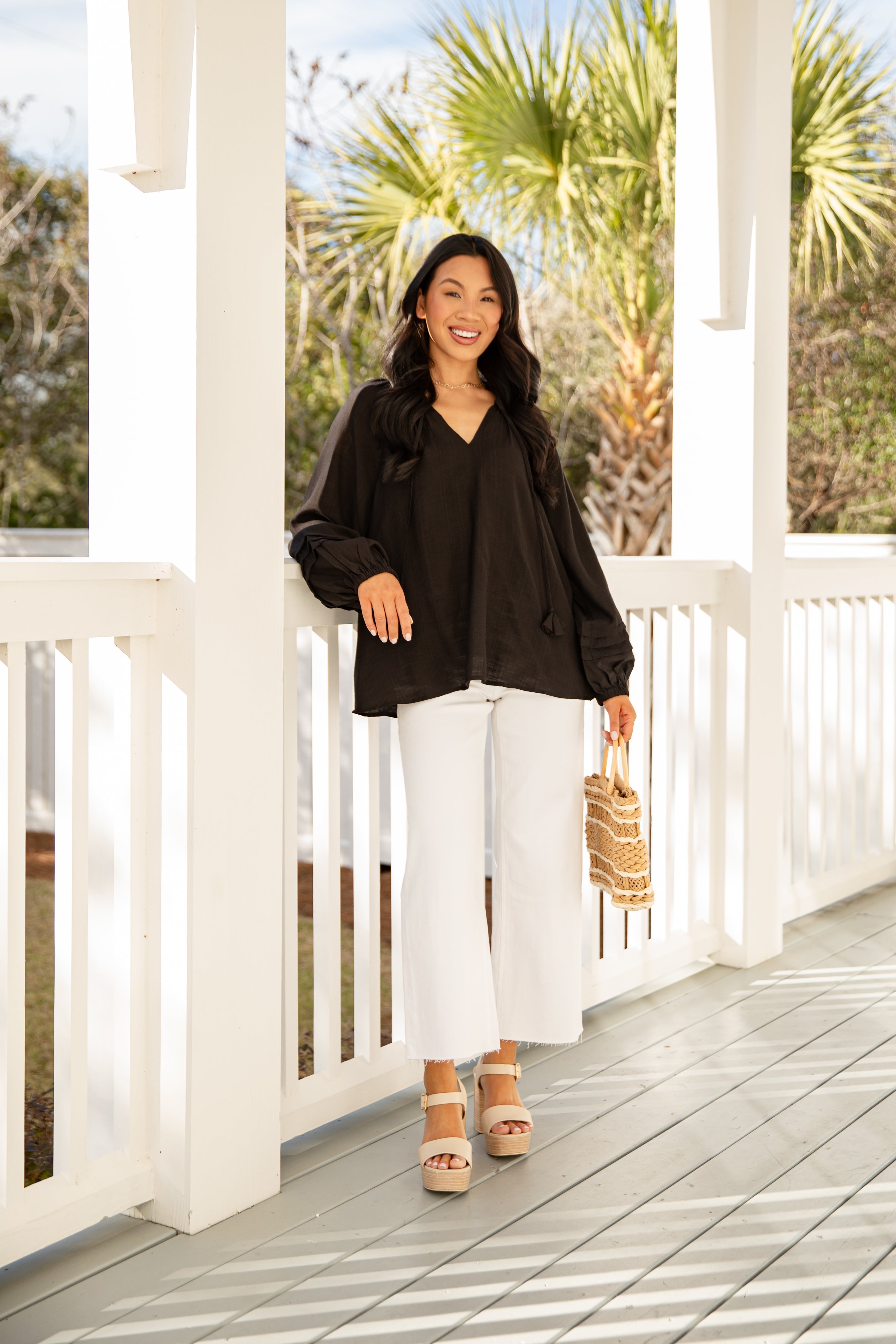FINAL SALE - Easy Going Ruffle Blouse