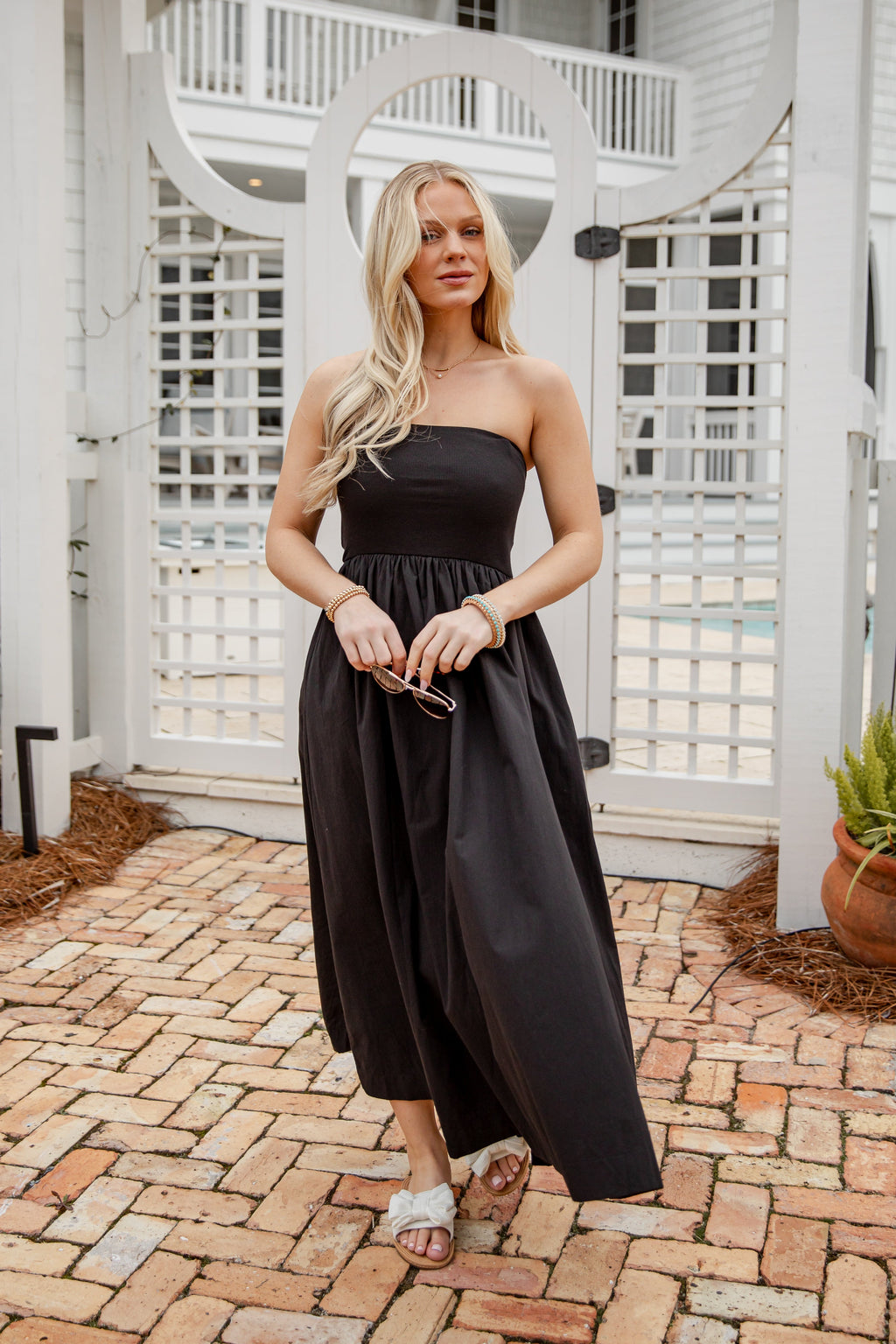 Chateau Days Strapless Maxi Dress