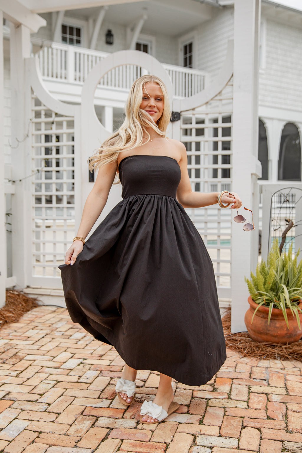 Chateau Days Strapless Maxi Dress