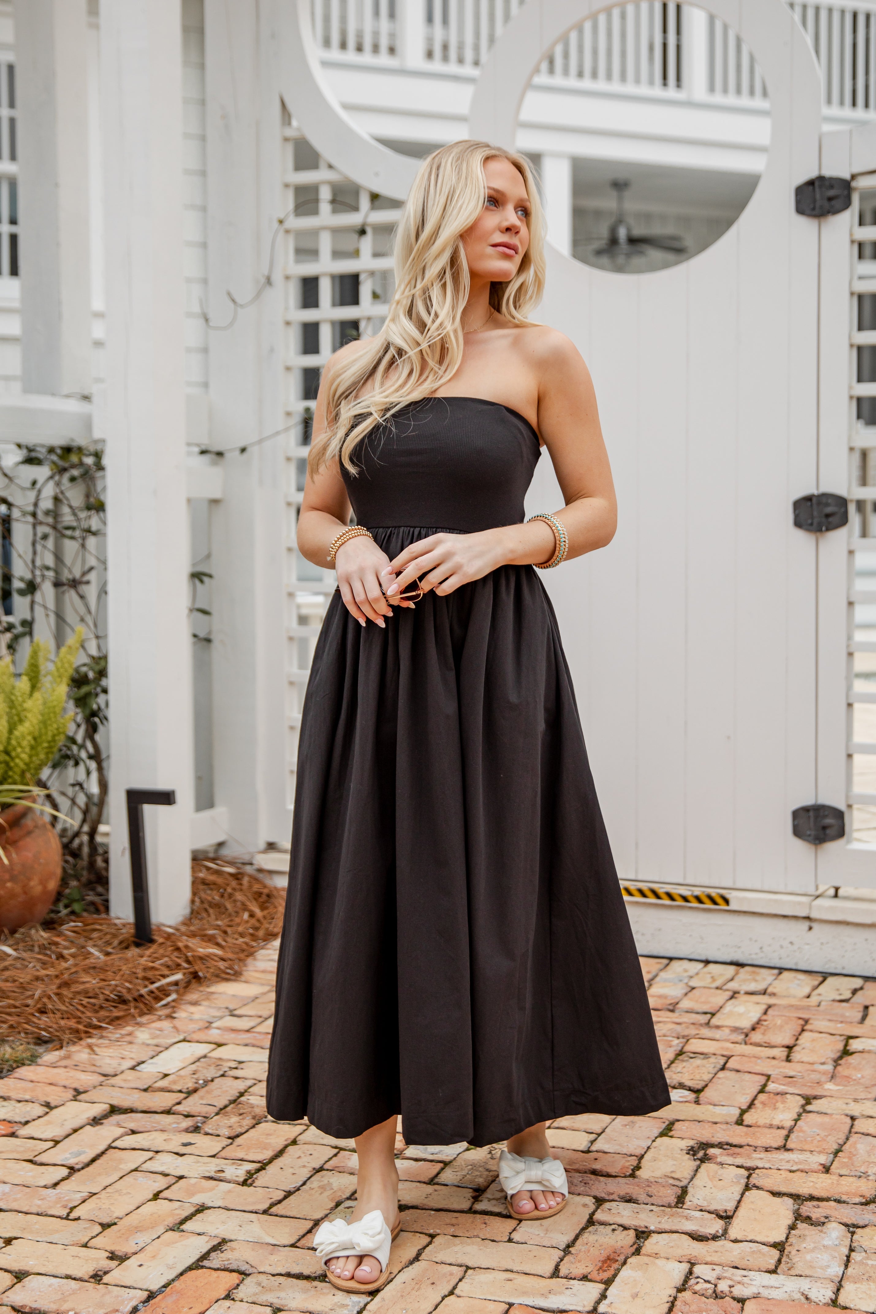 Chateau Days Strapless Maxi Dress
