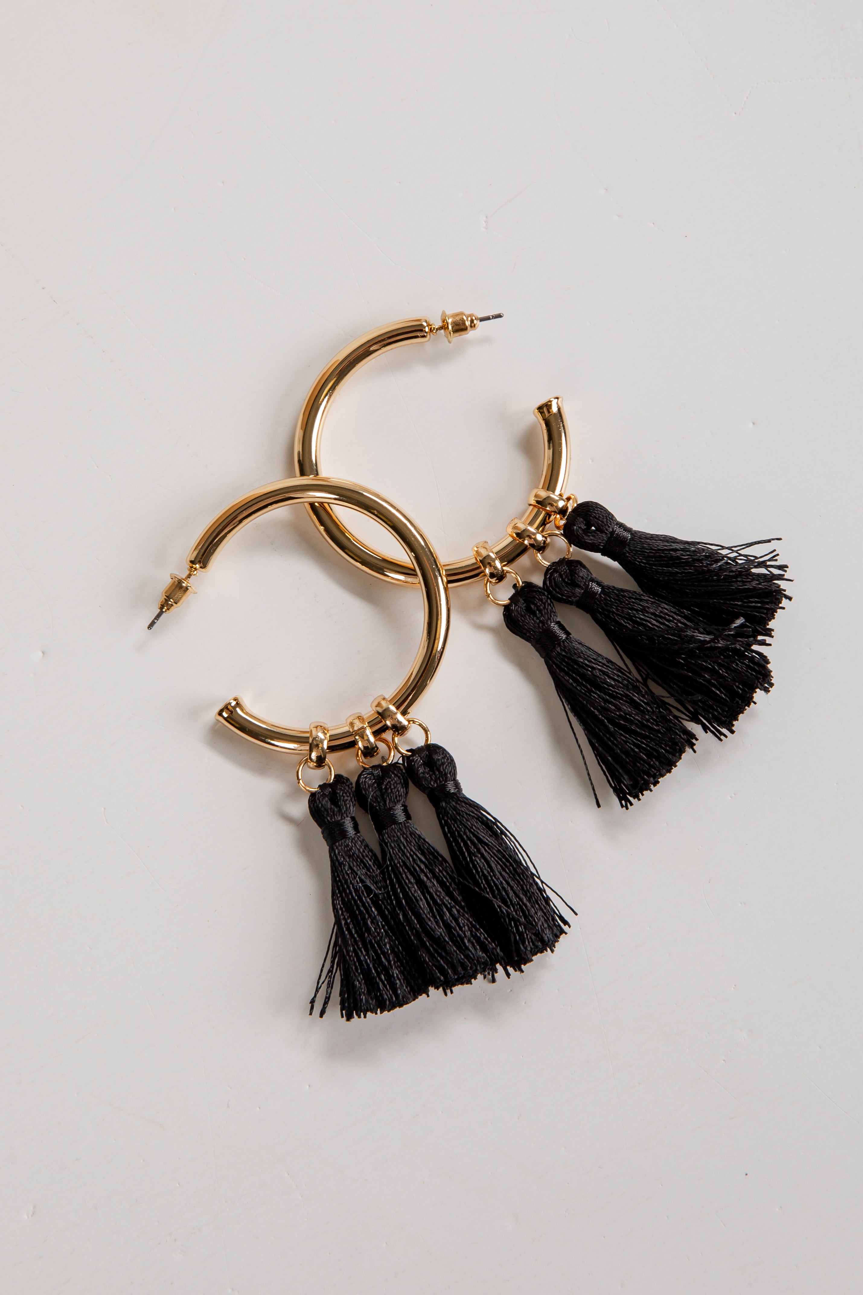 Maggie Tassel Hoop Earrings