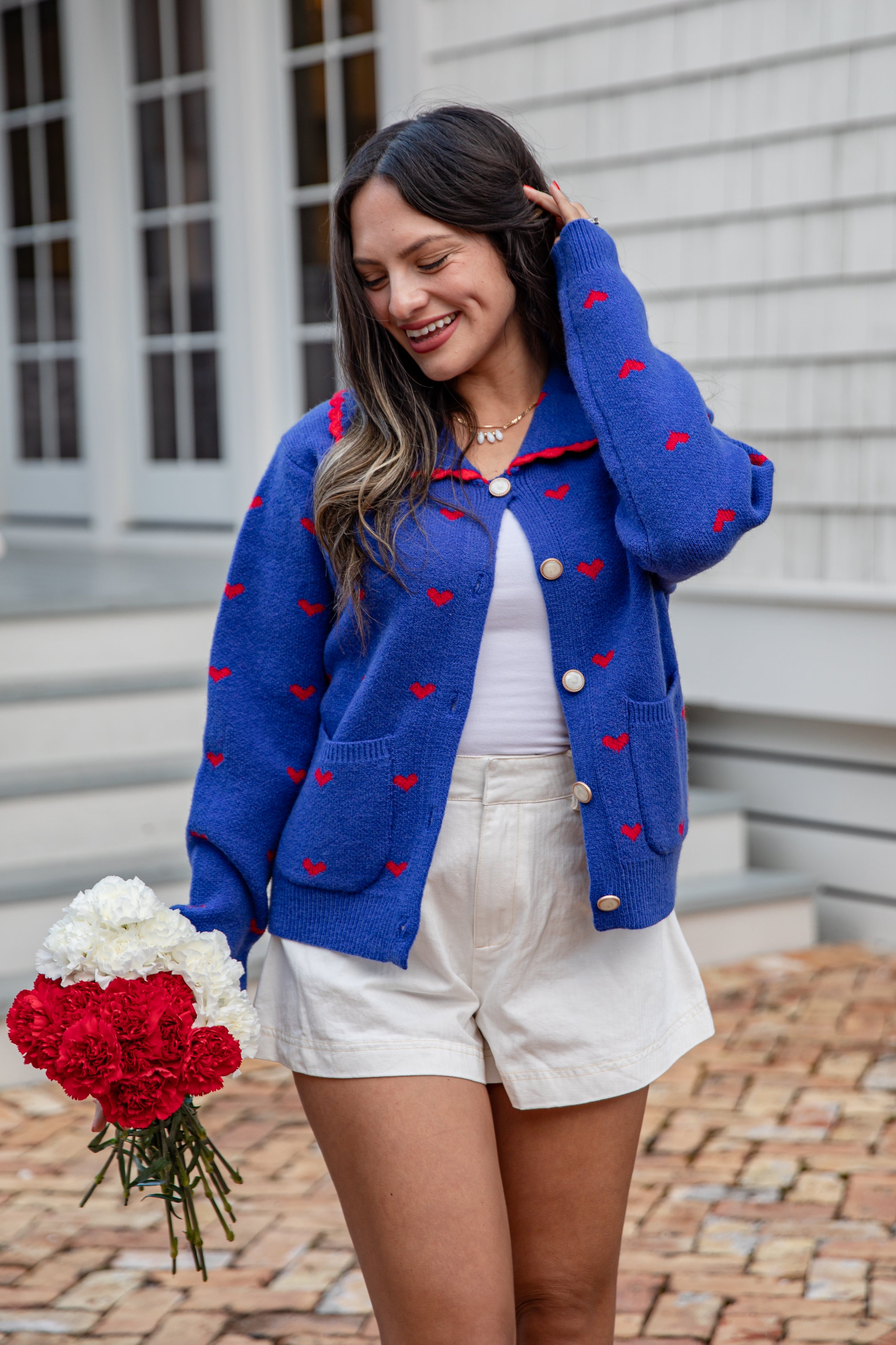 FINAL SALE - Cupid’s Crush Heart Sweater Cardigan