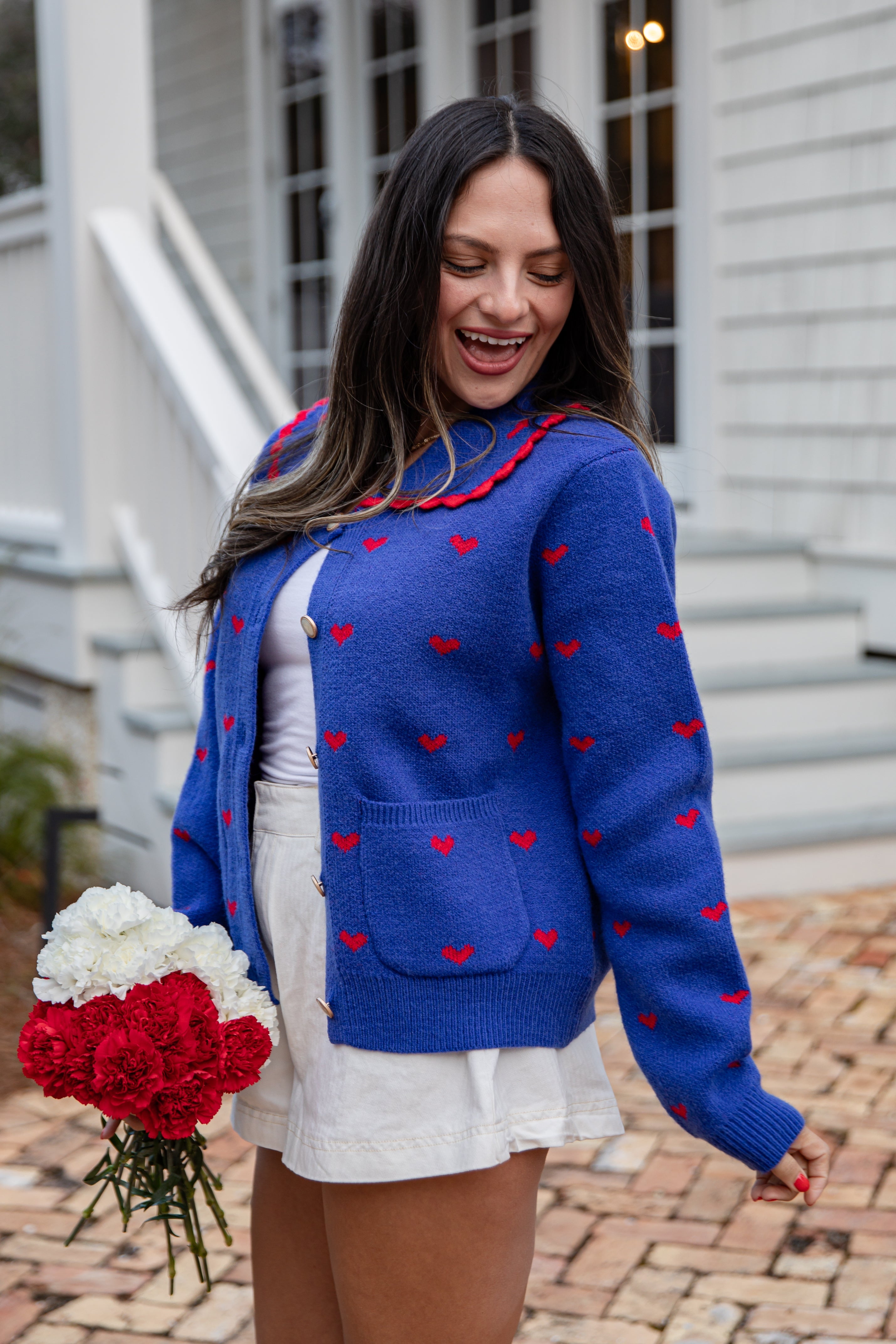 FINAL SALE - Cupid’s Crush Heart Sweater Cardigan