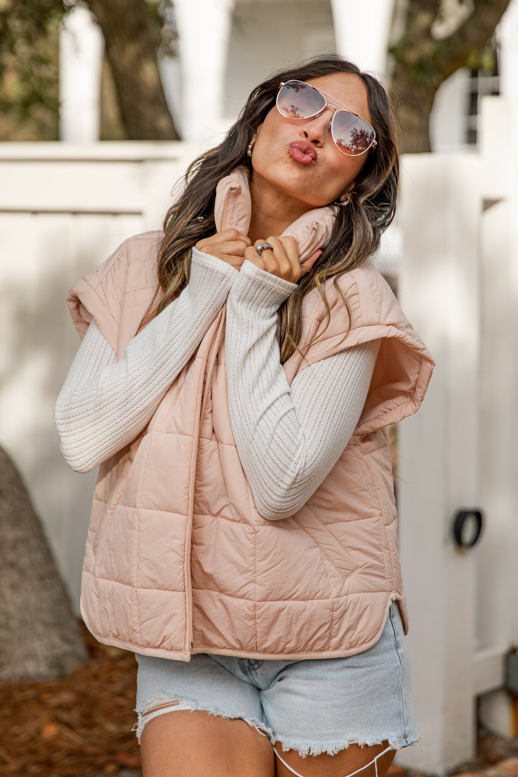 FINAL SALE - Blushing Layers Quilted Puffer Vest