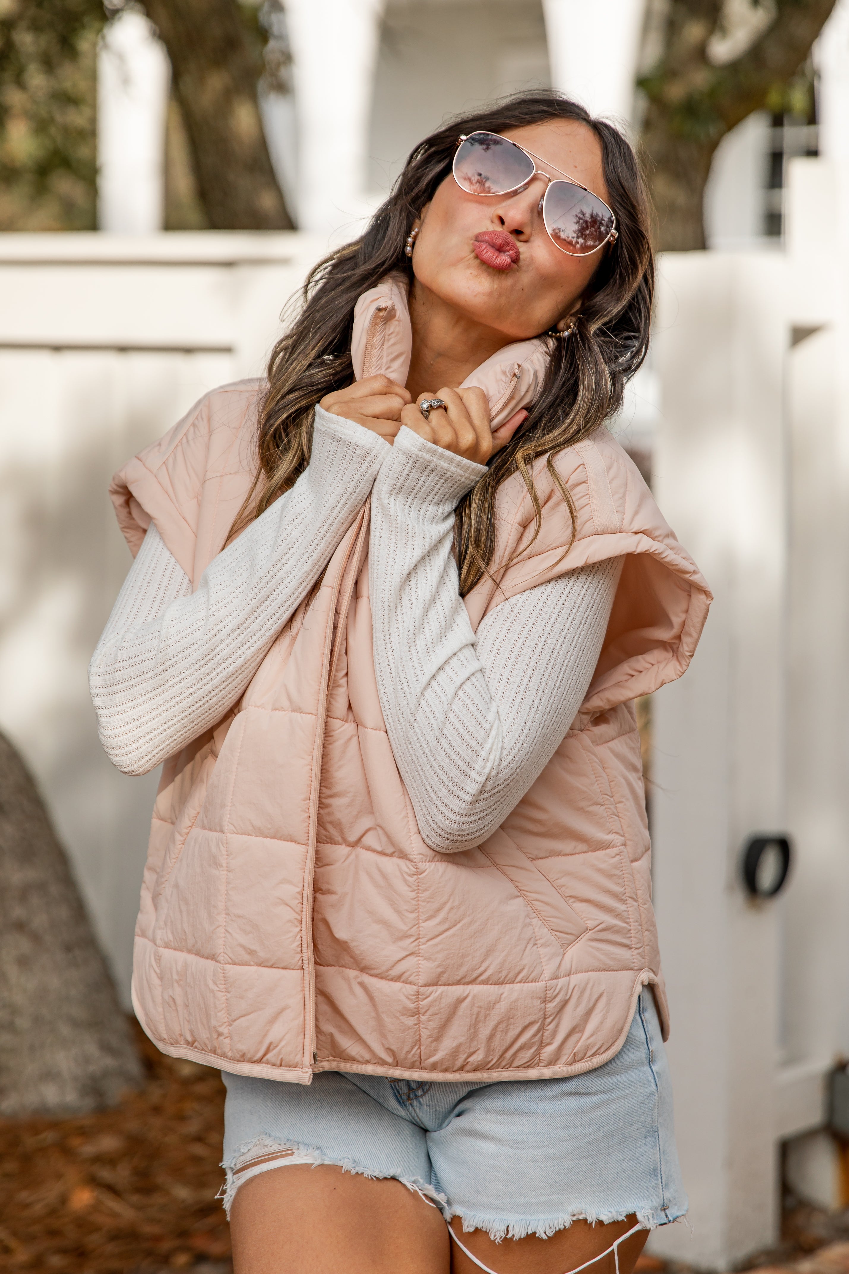FINAL SALE - Blushing Layers Quilted Puffer Vest