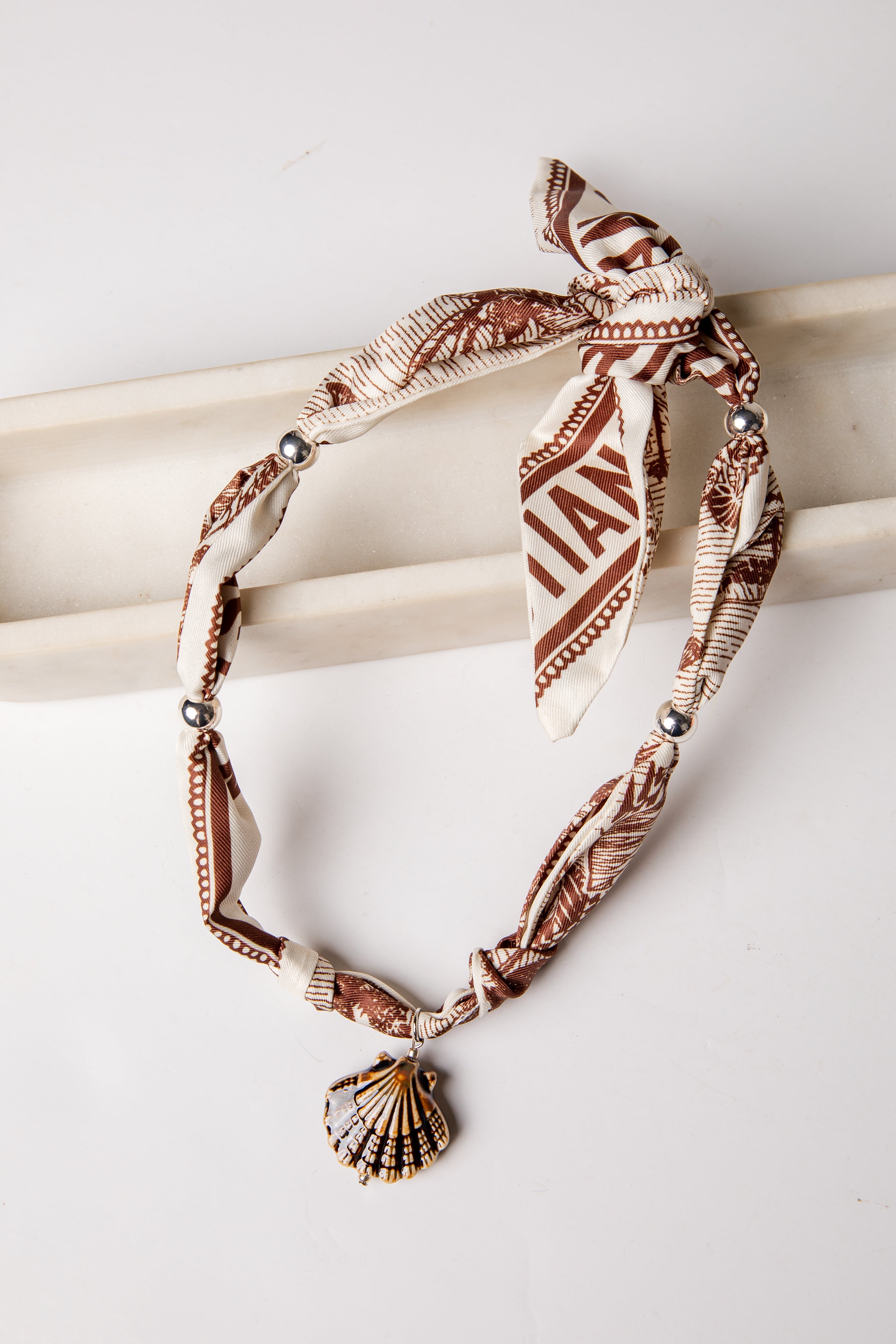 Marielle Bandana Seashell Charm Necklace