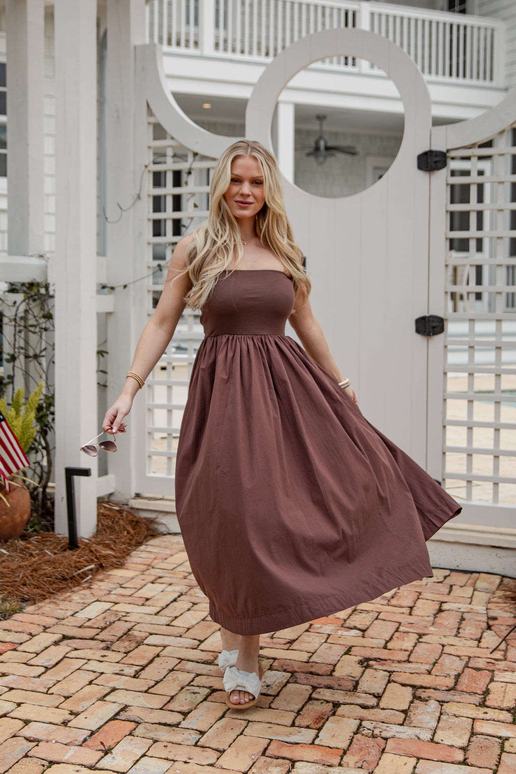 Chateau Days Strapless Maxi Dress