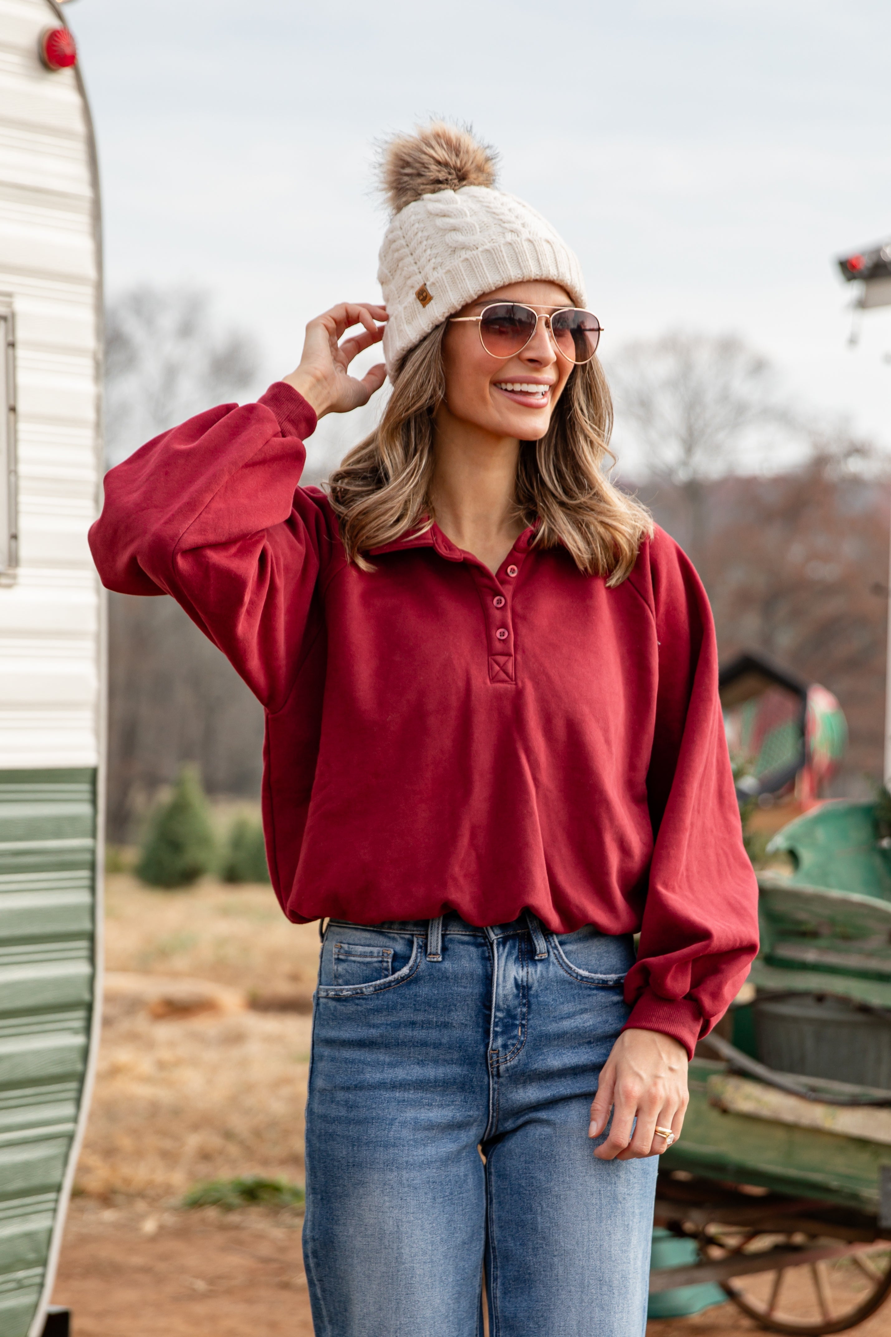 FINAL SALE - Crosby Snap Collared Pullover