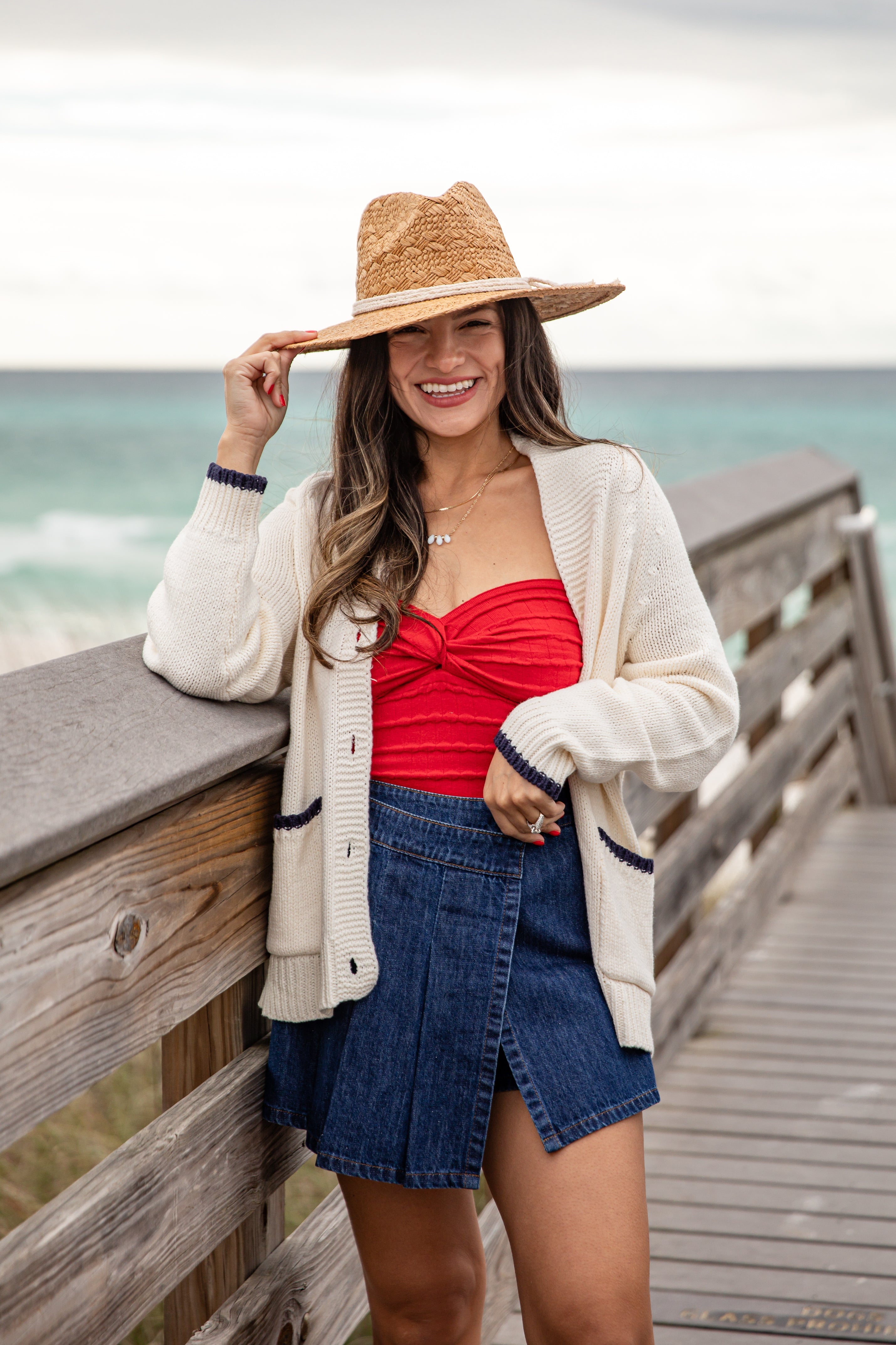 FINAL SALE - Cape Cod Lobster Cream Cardigan