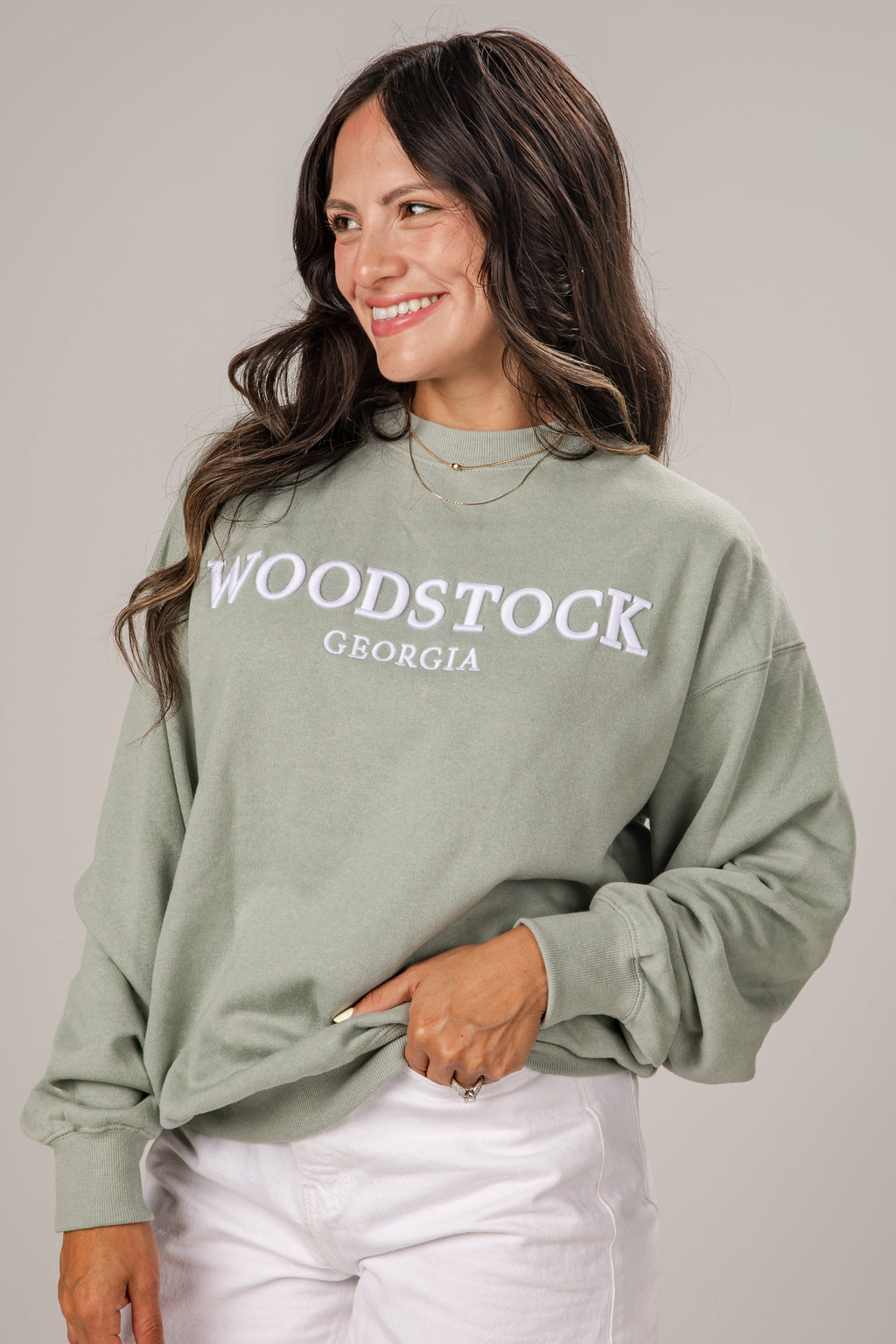 Woodstock Sage Relaxed Pullover