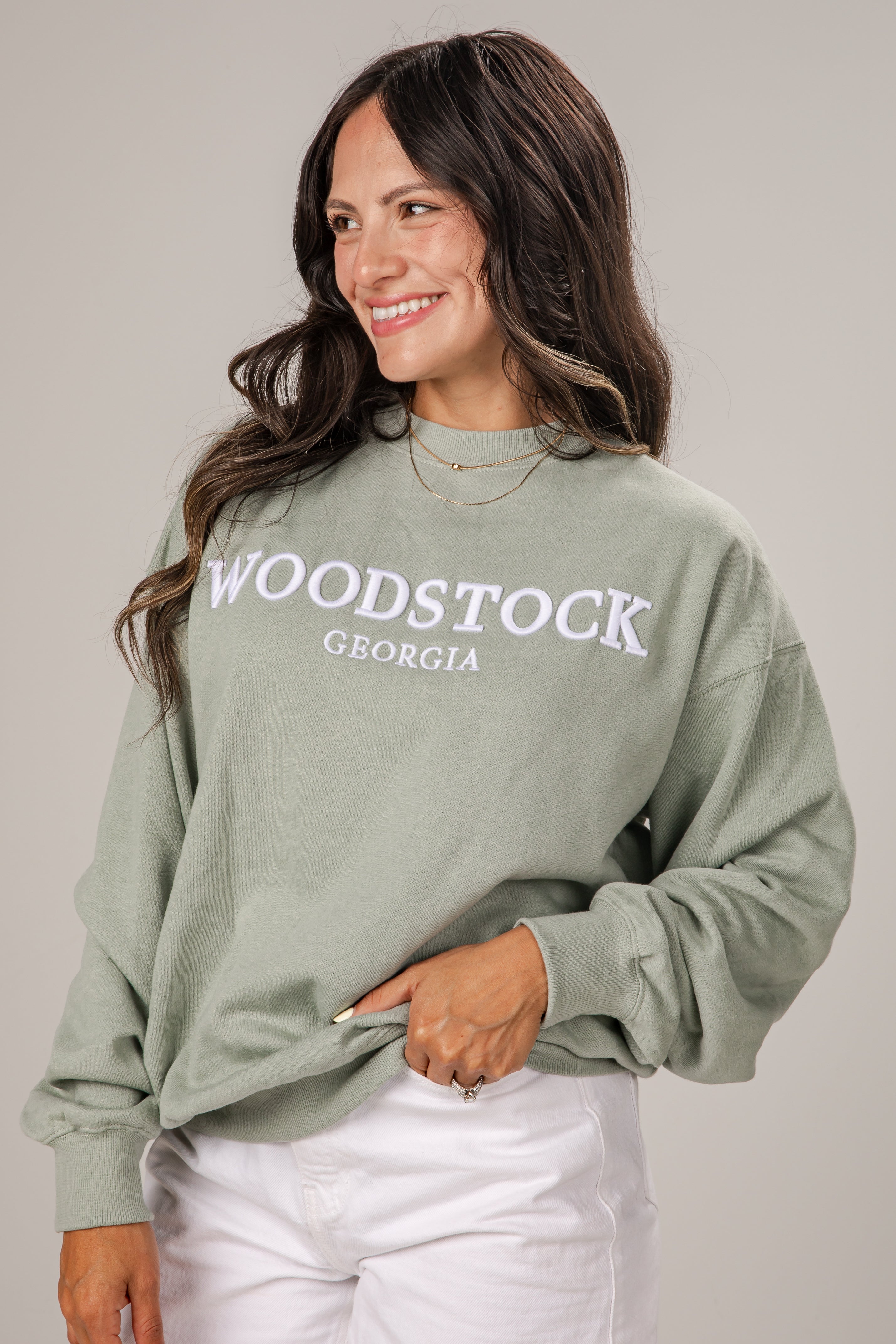 Woodstock Sage Relaxed Pullover