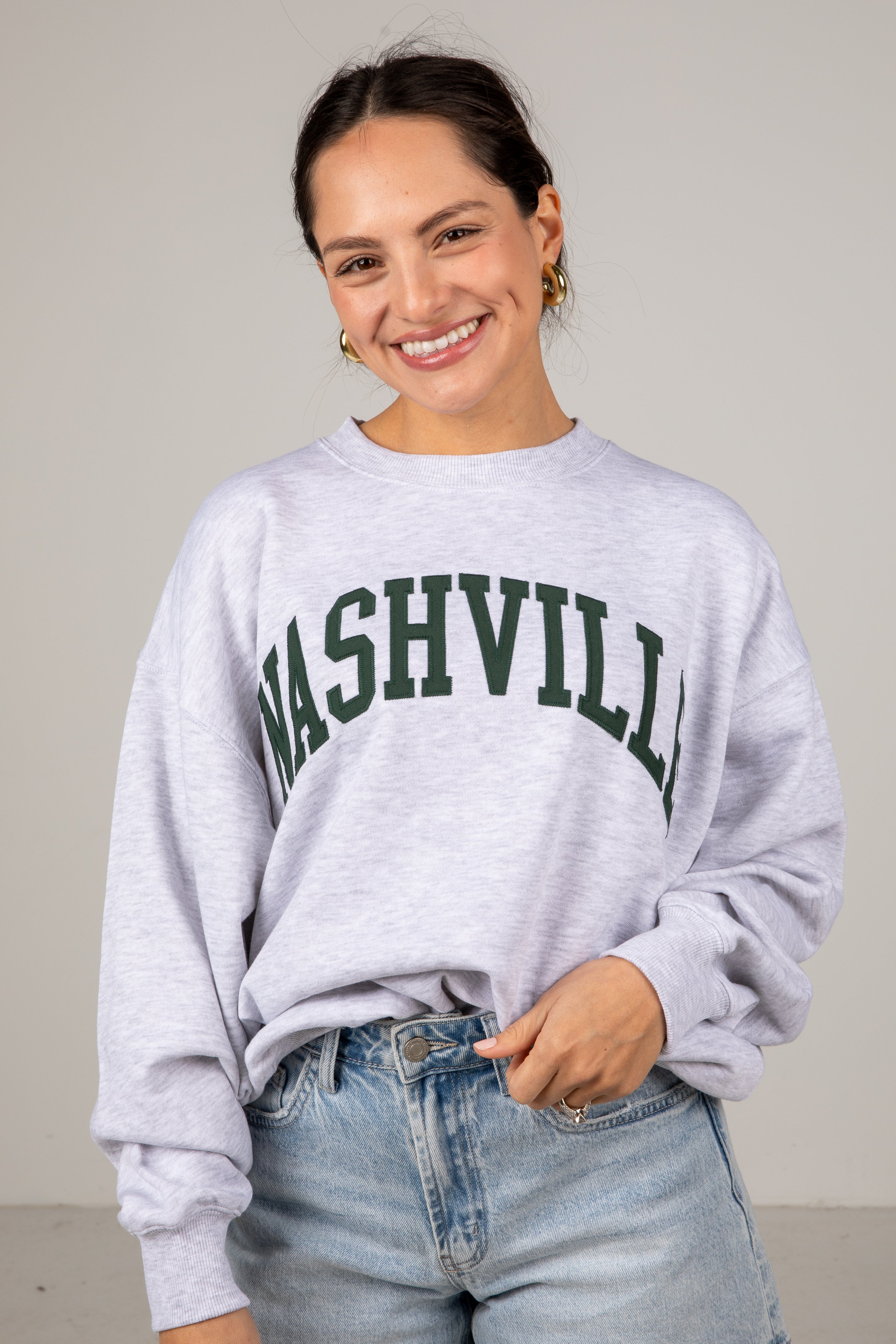 Nashville Graphic Heather Grey Pullover