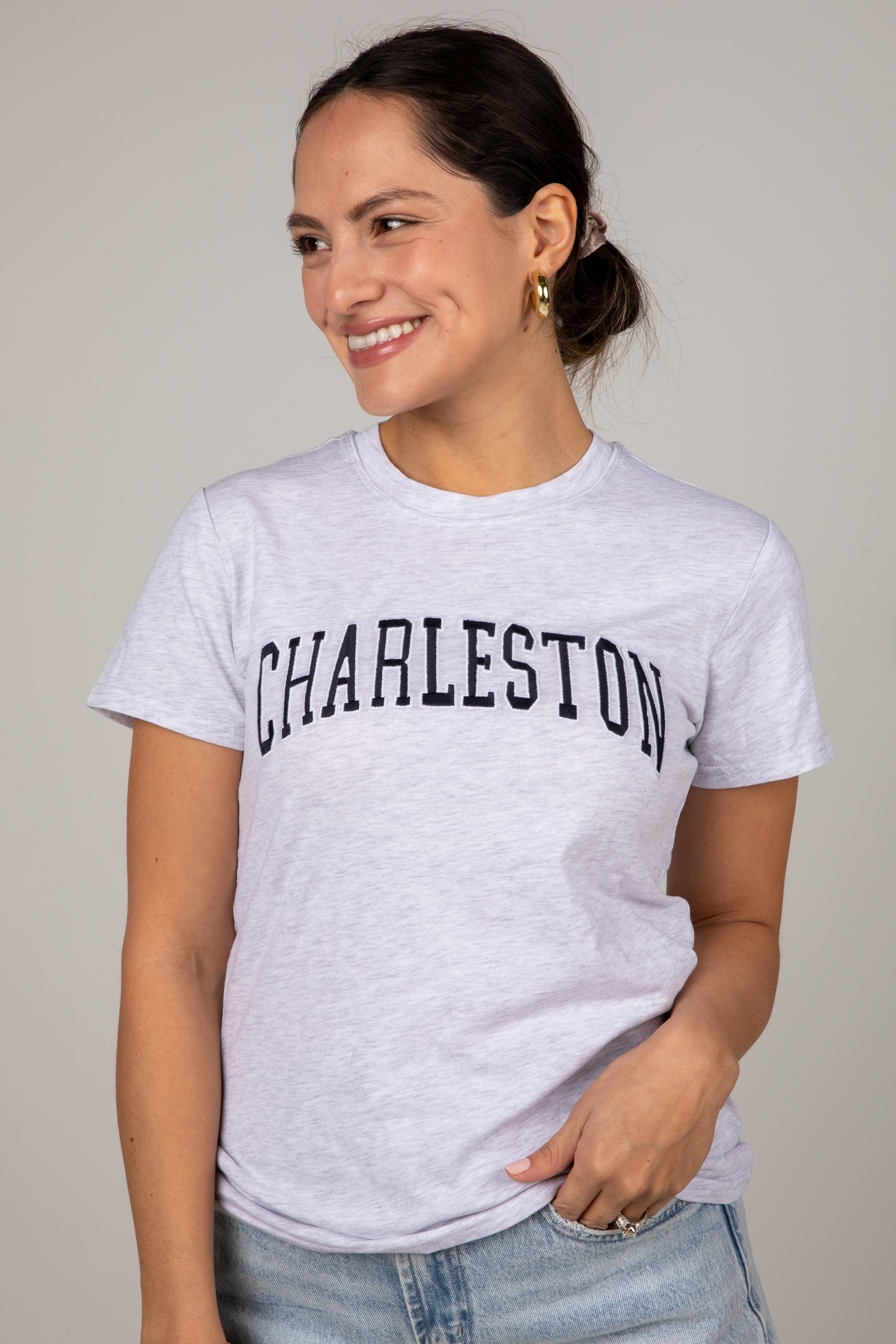 Charleston Classic Graphic Heather Grey Tee