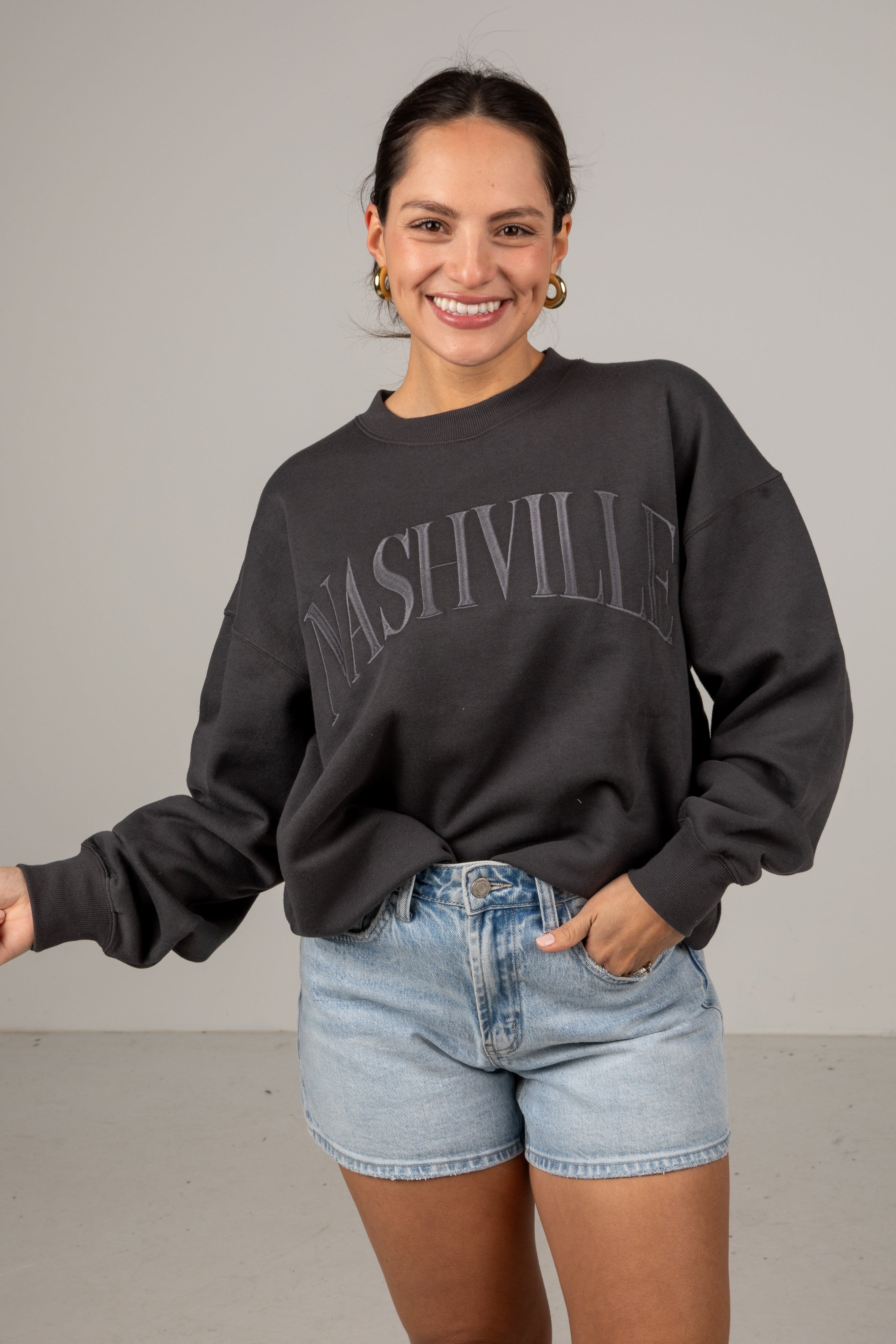 Nashville Grey Graphic Pullover