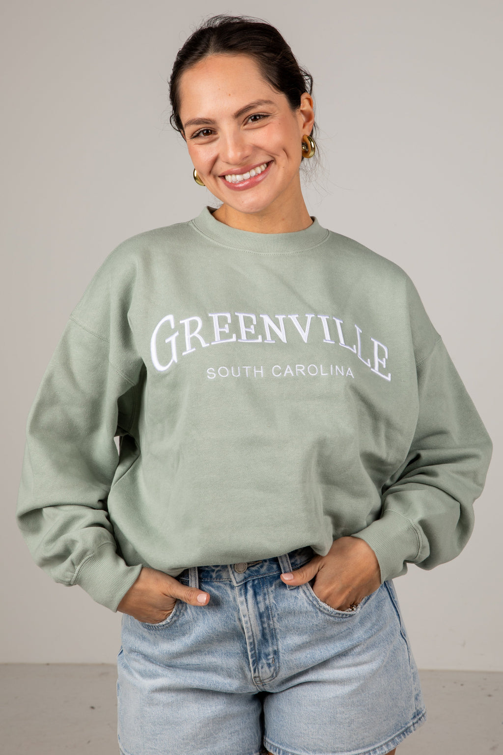 Greenville South Carolina Graphic Sage Pullover