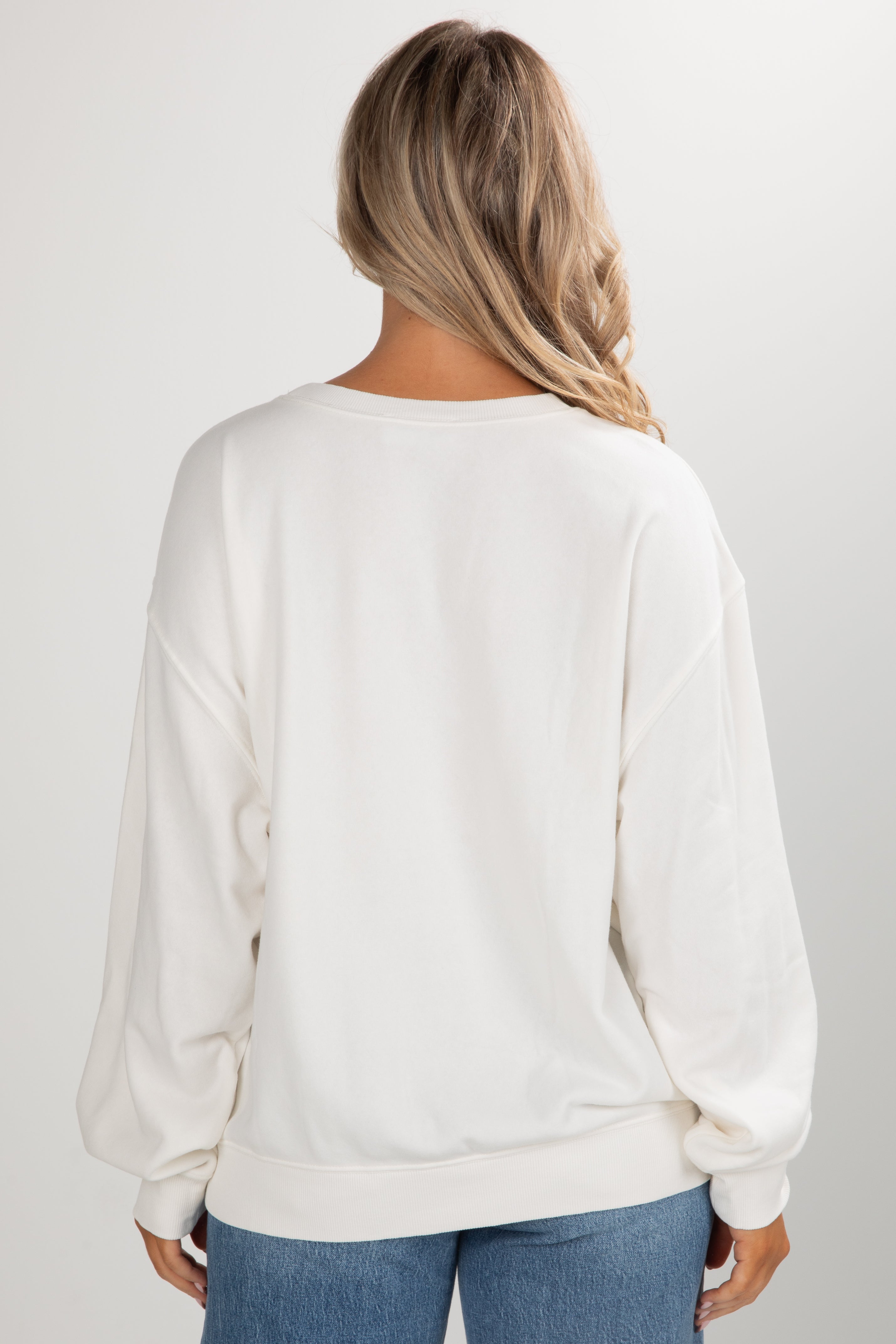 White Atlanta Baseball Sweatshirt