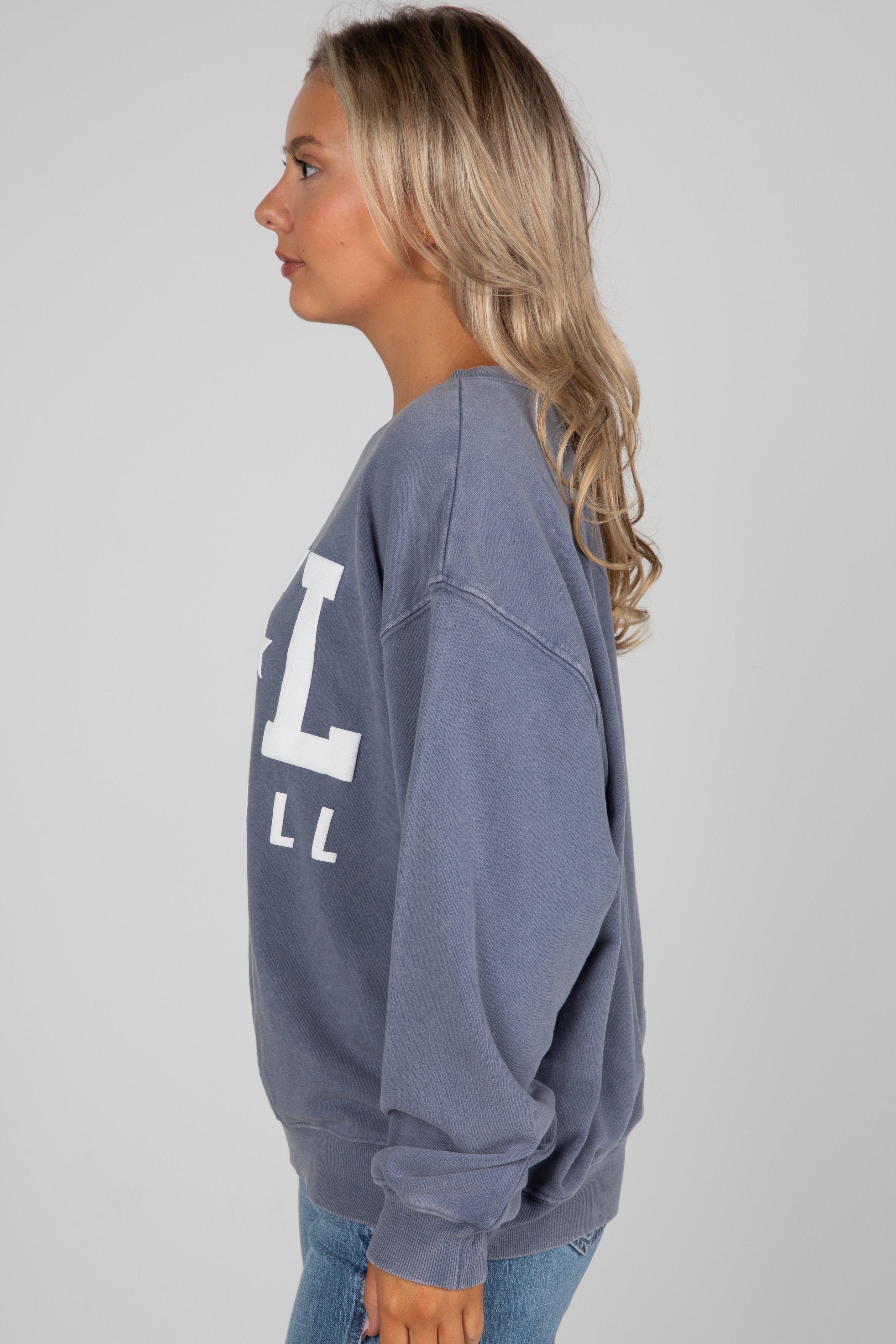 Navy ATL Star Baseball Sweatshirt