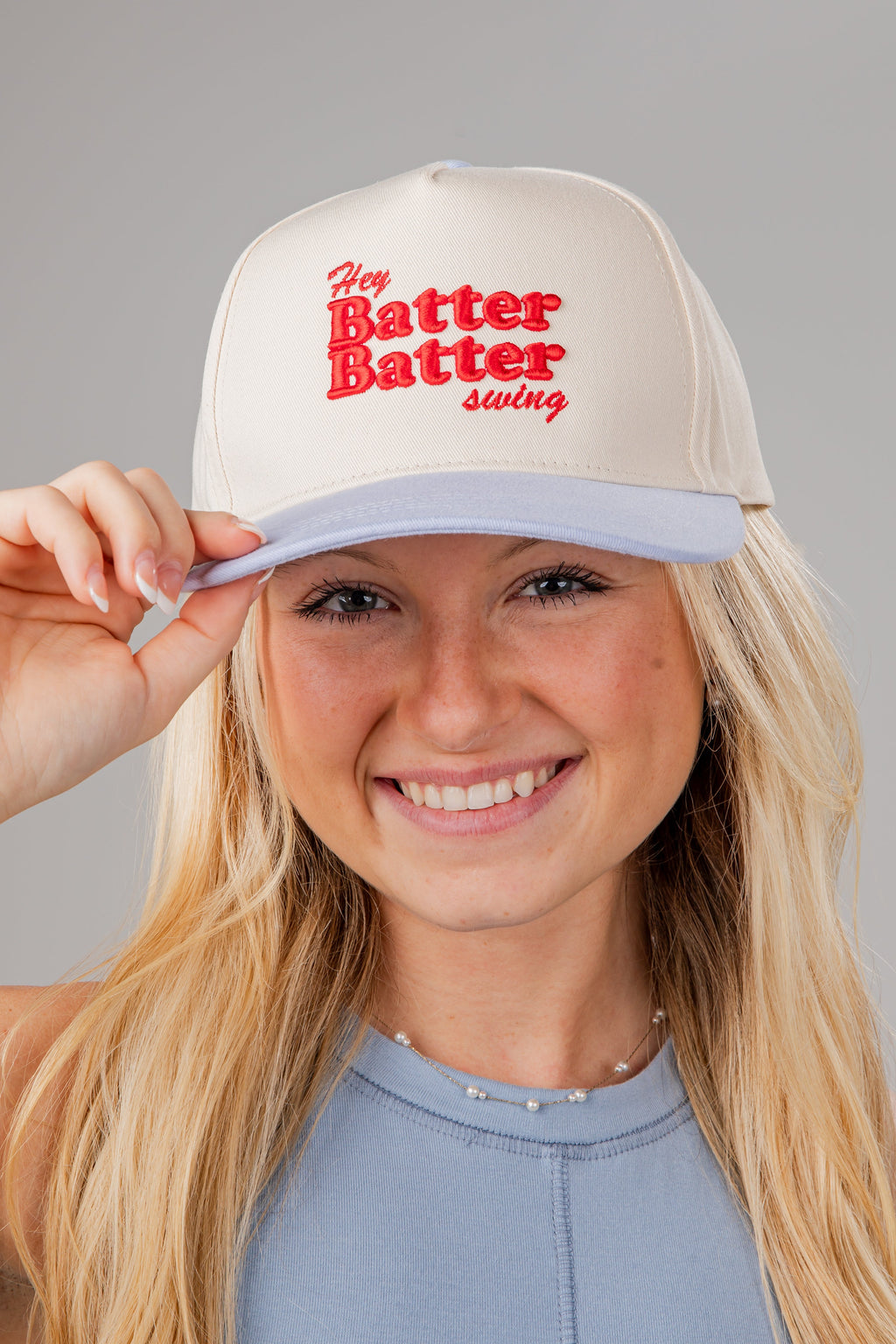 Hey Batter Batter Swing Embroidered Hat