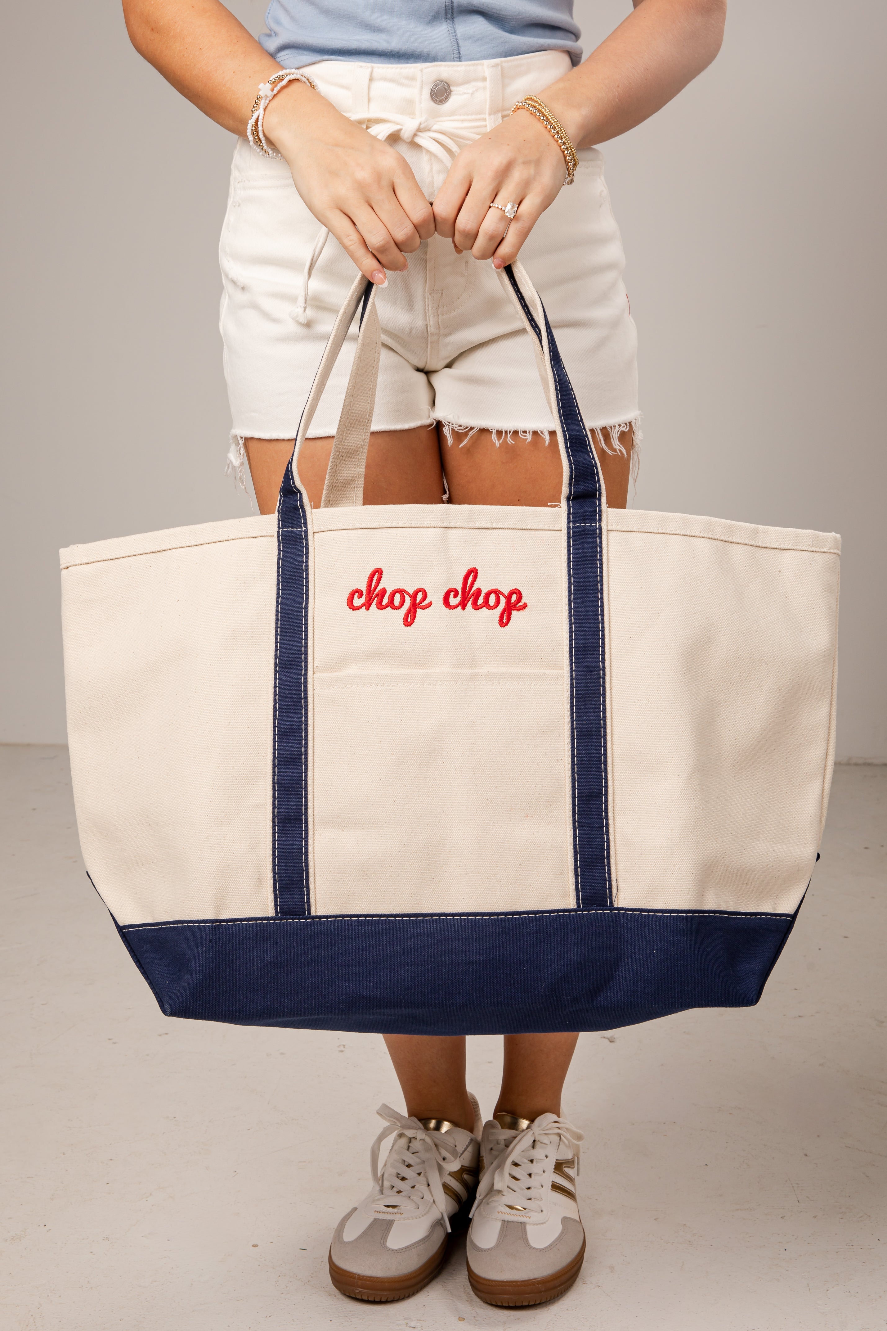 Chop Chop Braves Large Canvas Tote Bag
