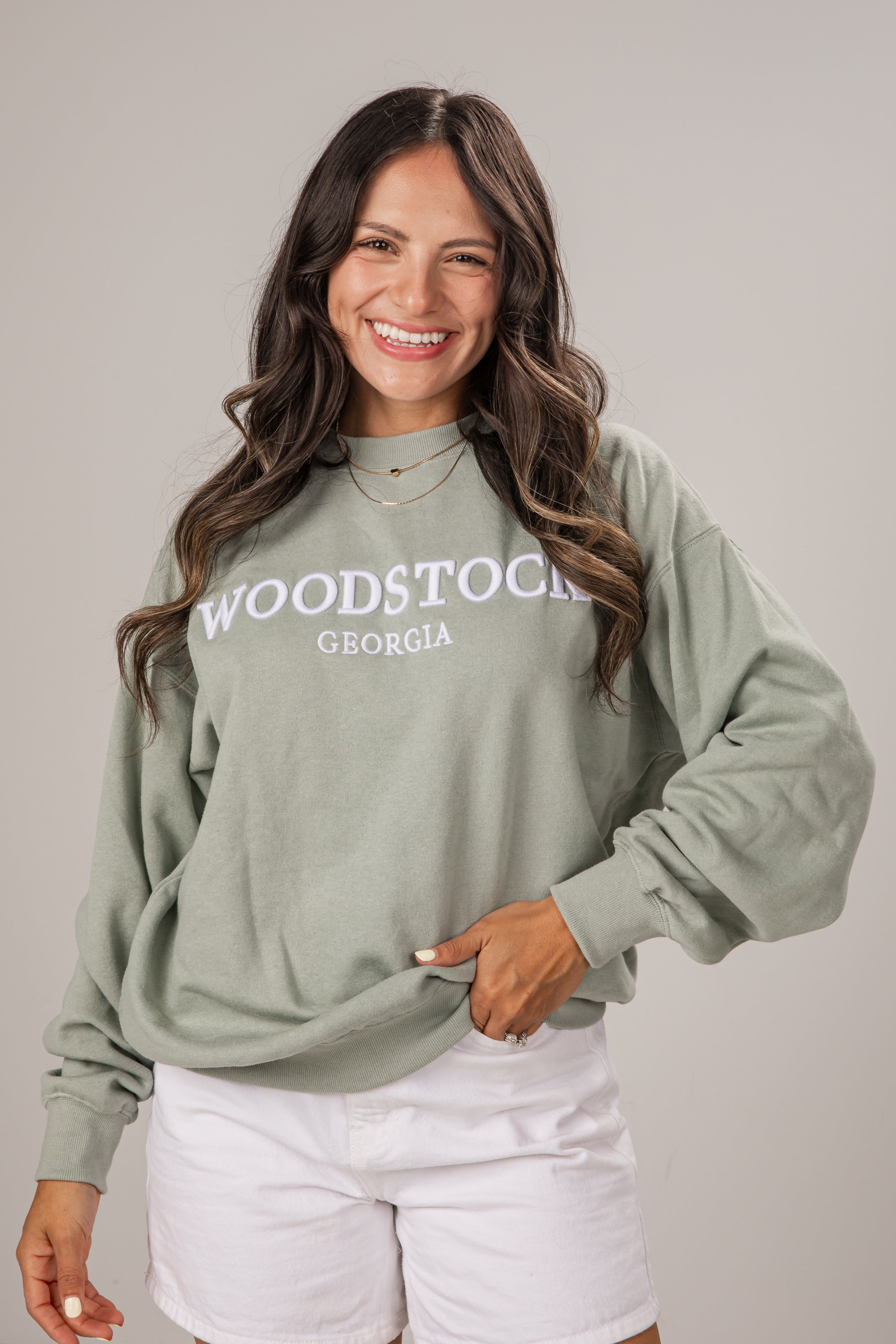 Woodstock Sage Relaxed Pullover