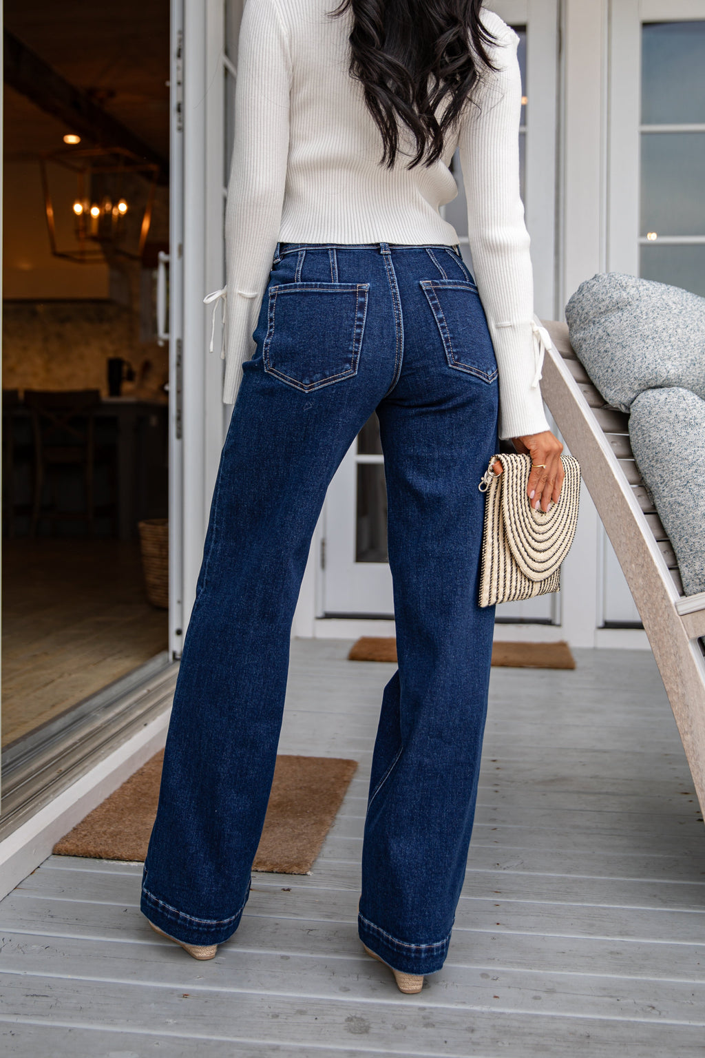Ginny High-Rise Dark Wash Wide Leg Jeans