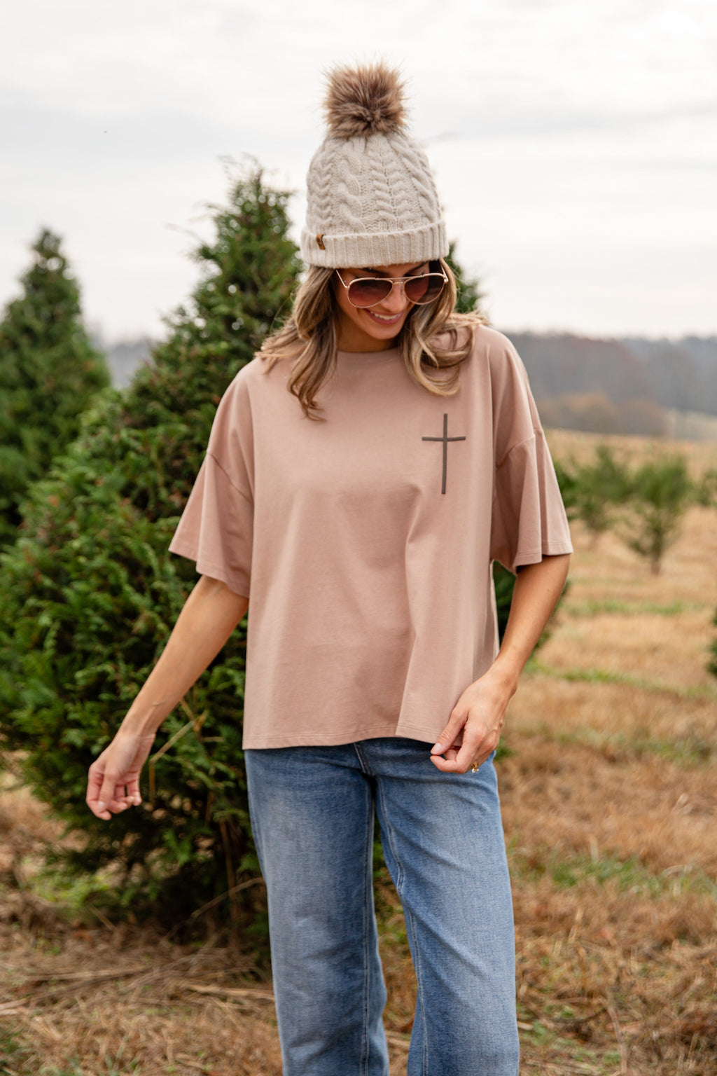 Taupe Trust In The Lord Tee
