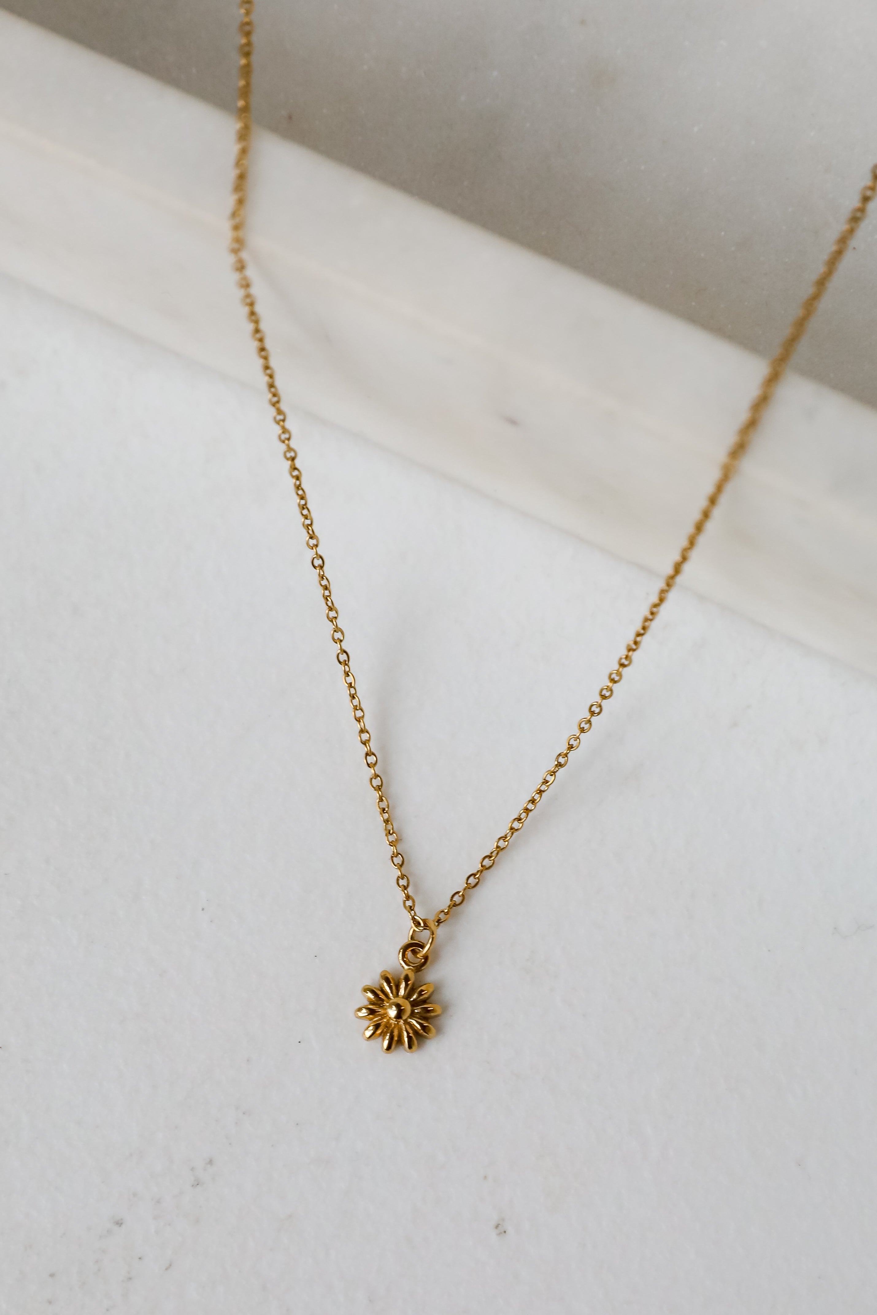 FINAL SALE - Kiara Gold Flower Charm Necklace
