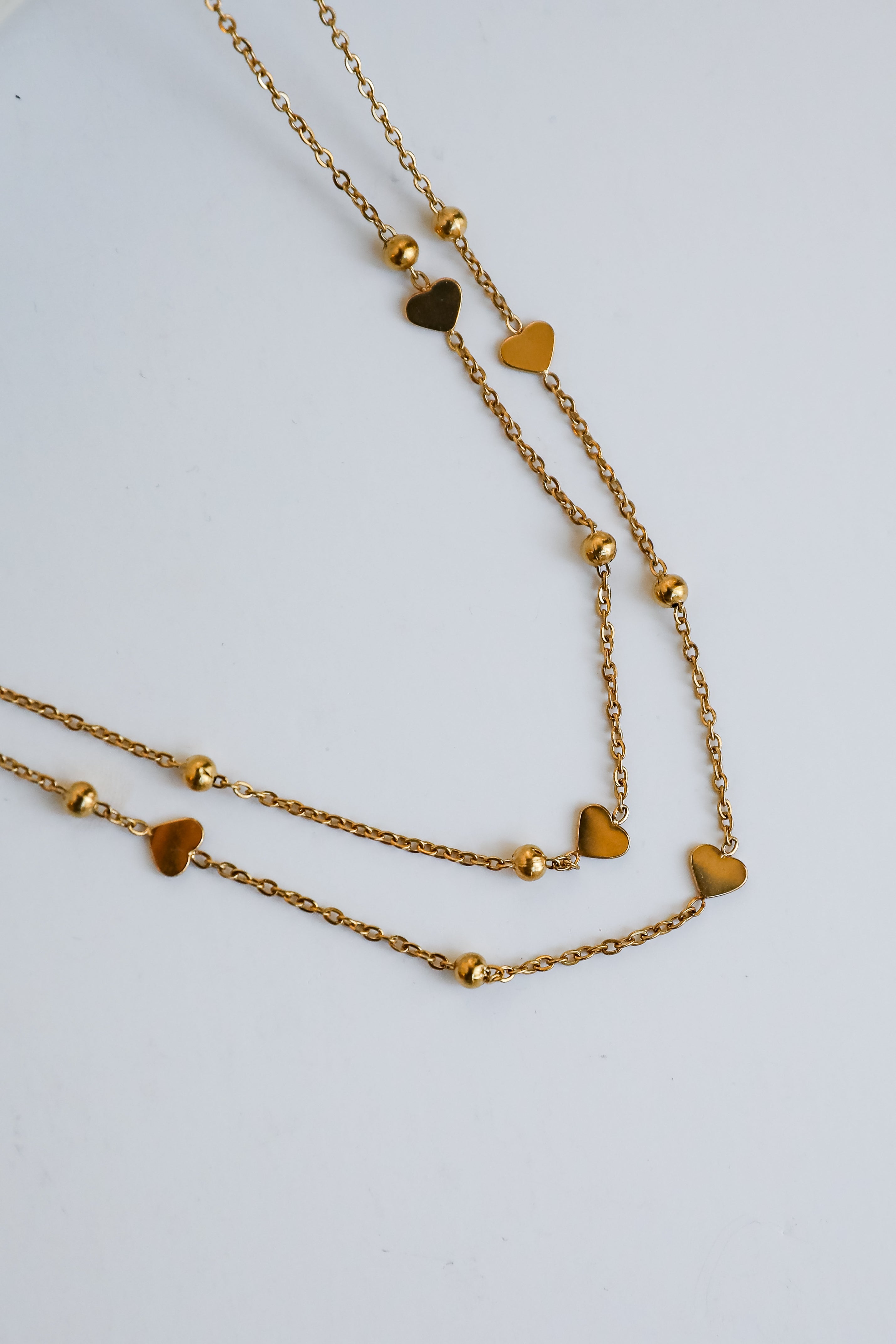 FINAL SALE - Rosie Gold Heart Charm Layered Necklace