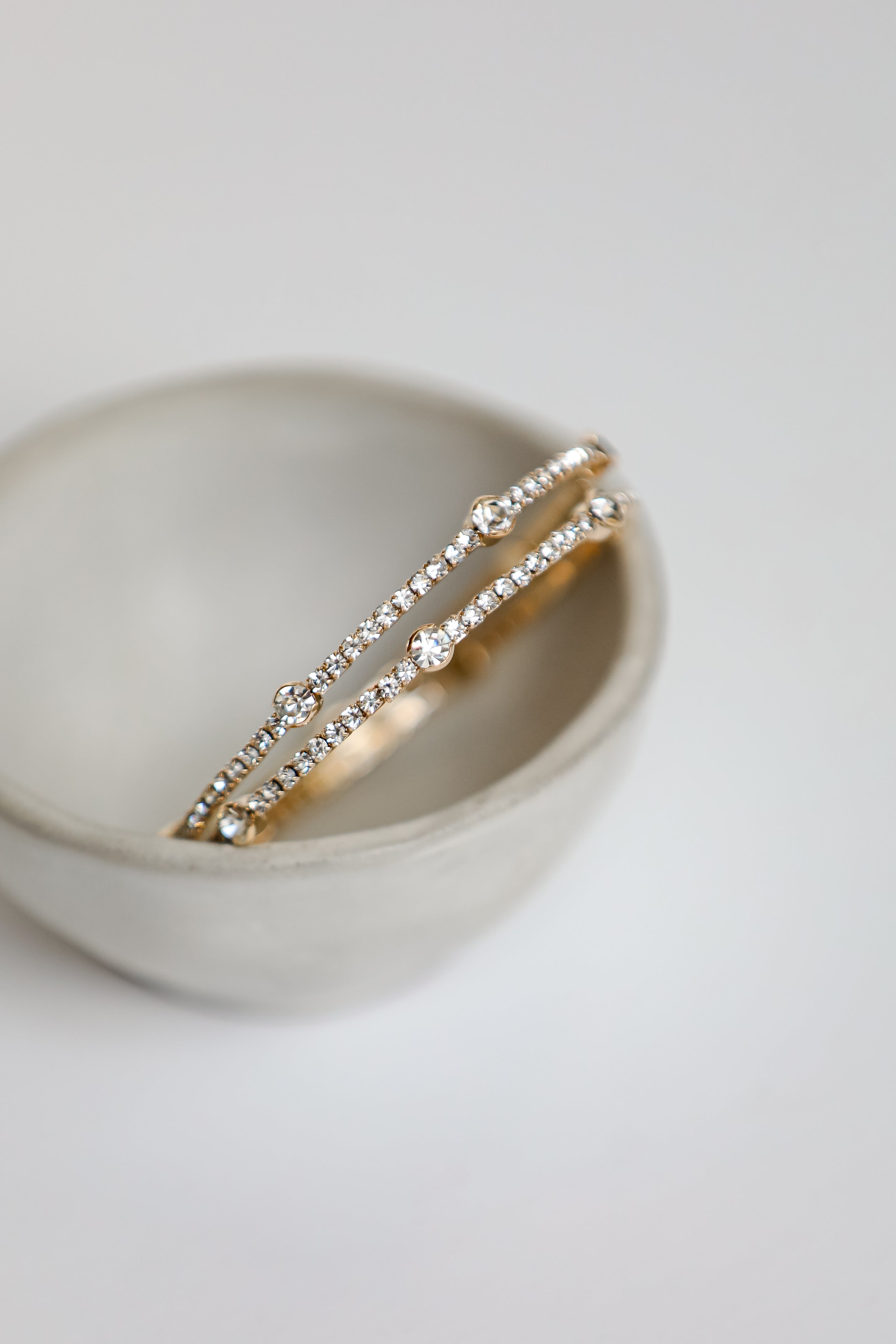FINAL SALE - Alexandra Gold Rhinestone Bangle Bracelet