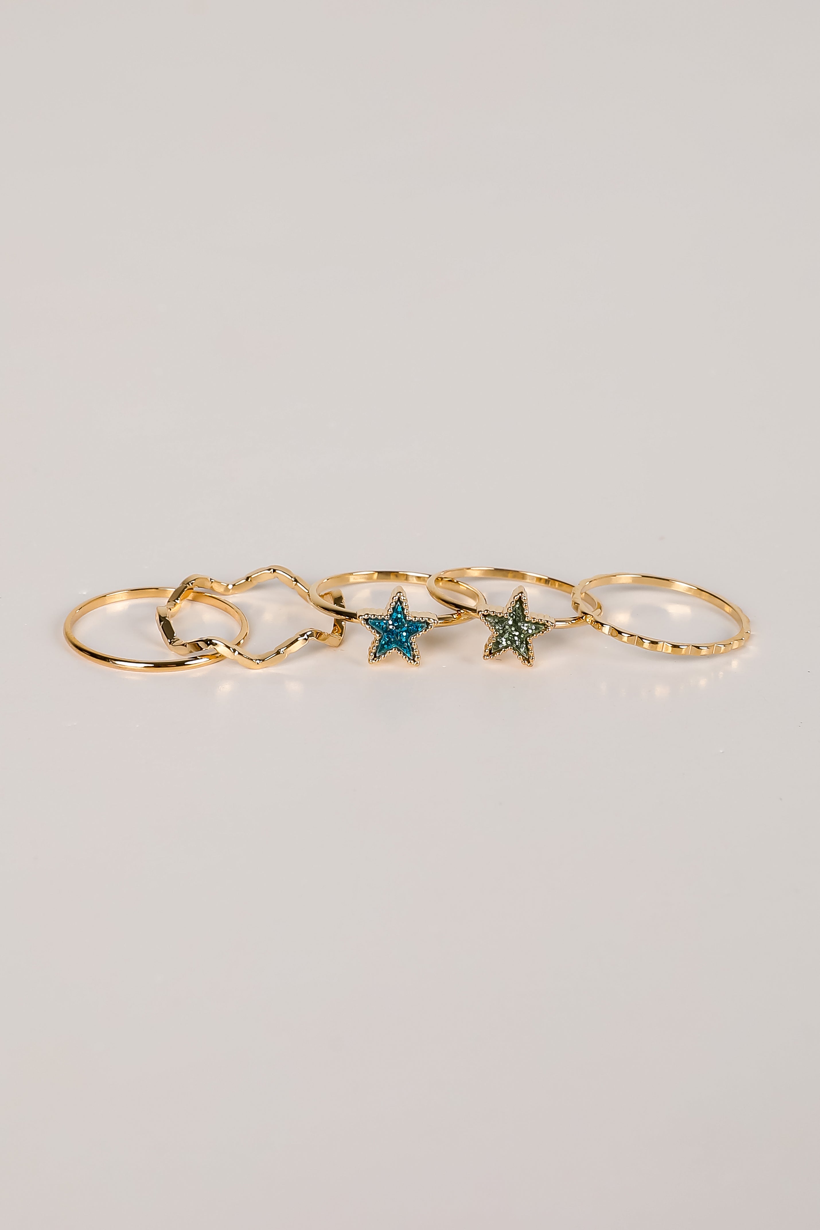 FINAL SALE - Erin Gold Star Ring Set