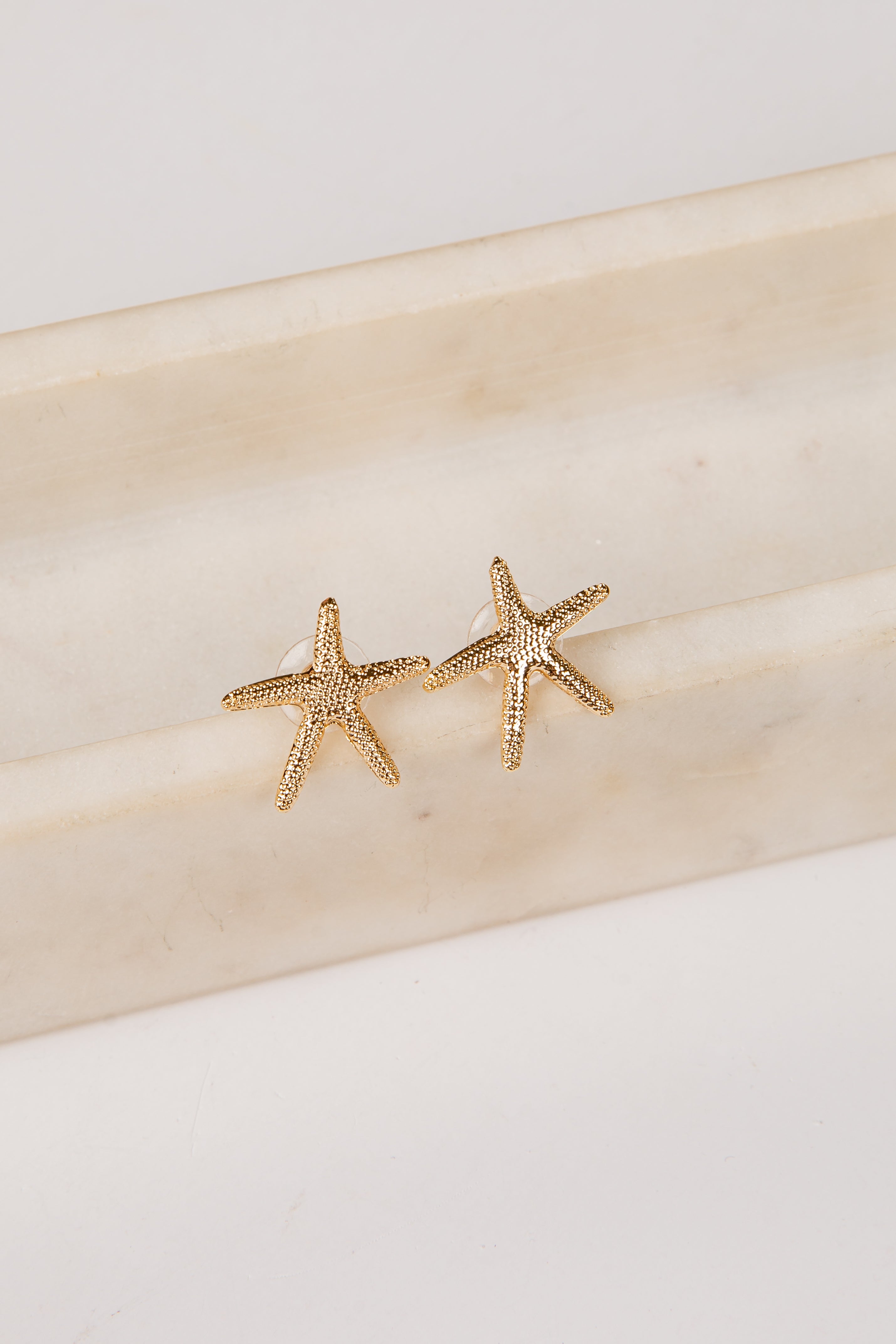 Maisie Starfish Gold Stud Earrings