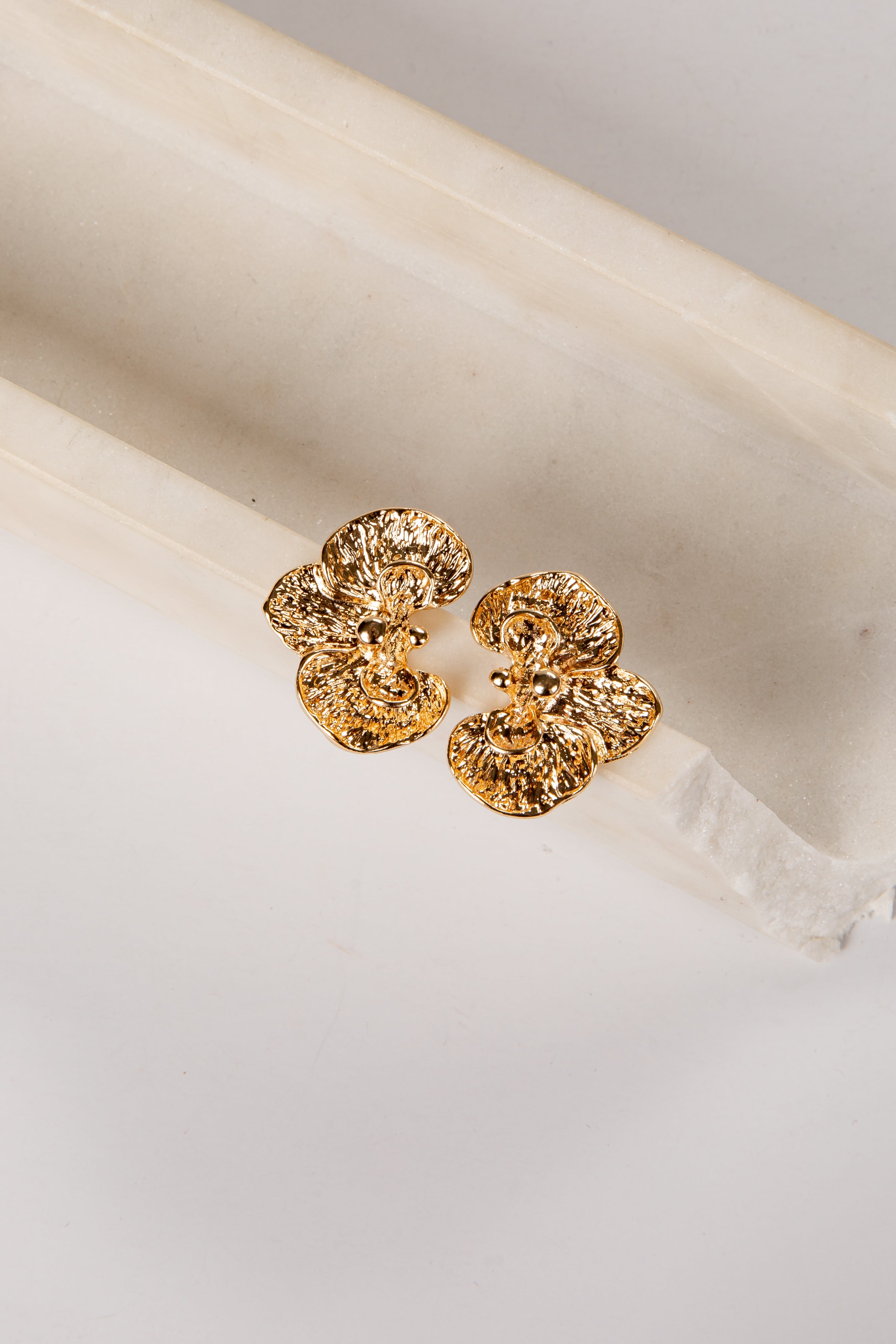 Dakota Gold Floral Statement Earrings