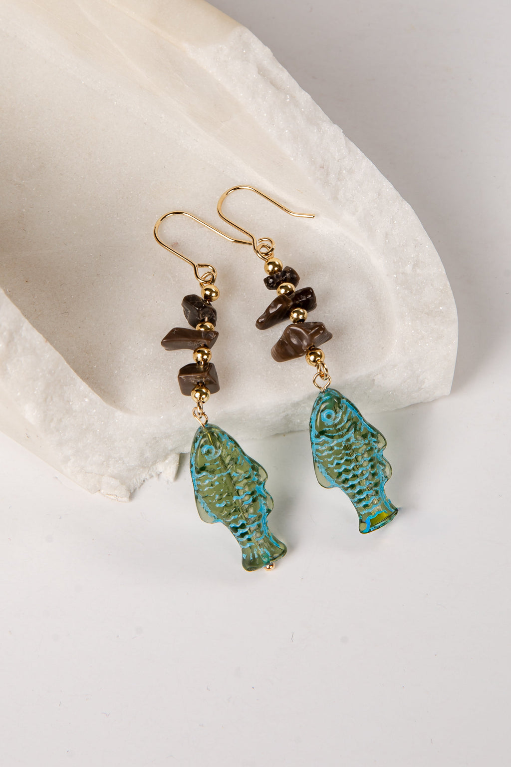 Reagan Fish Drop Earrings