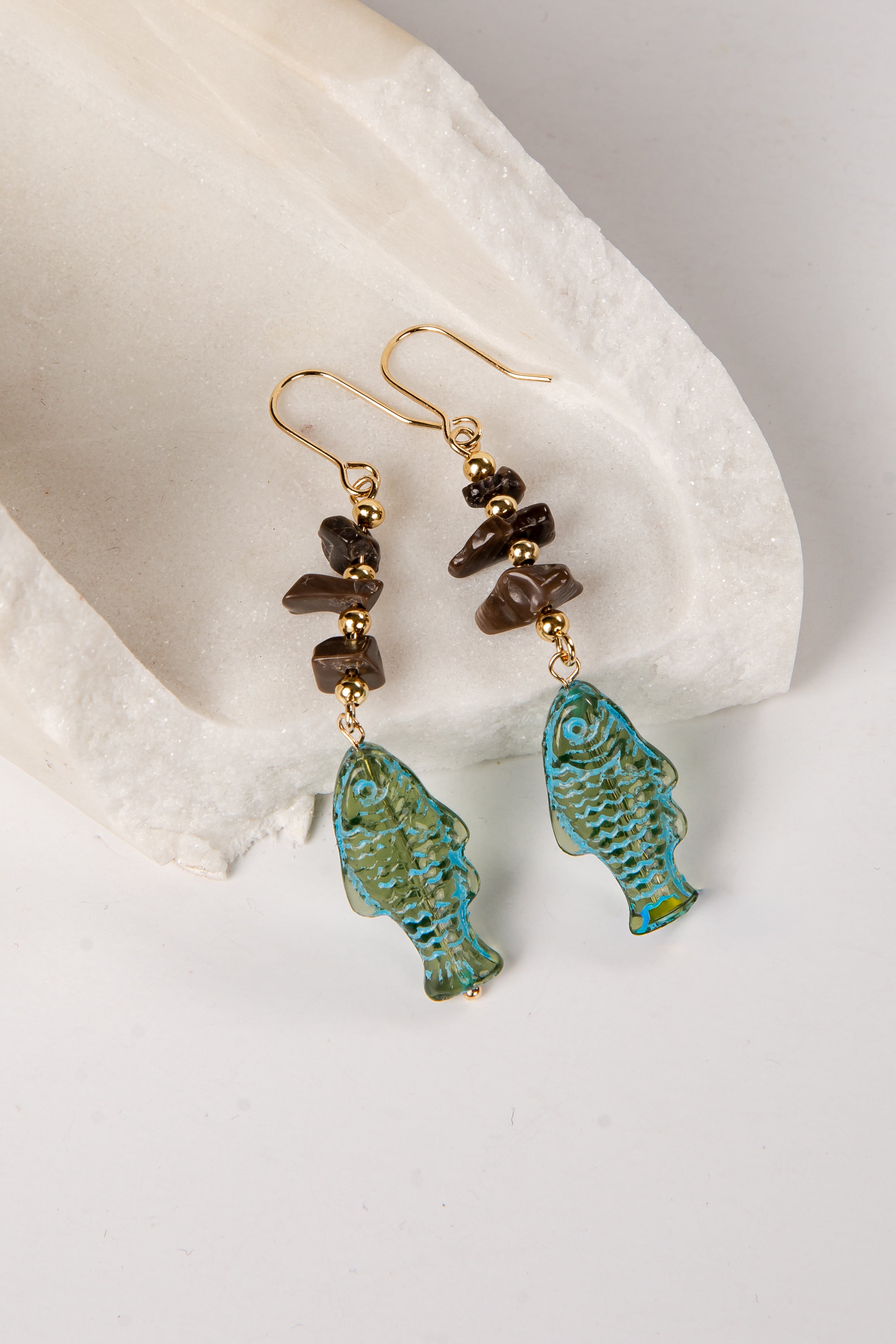 Reagan Fish Drop Earrings