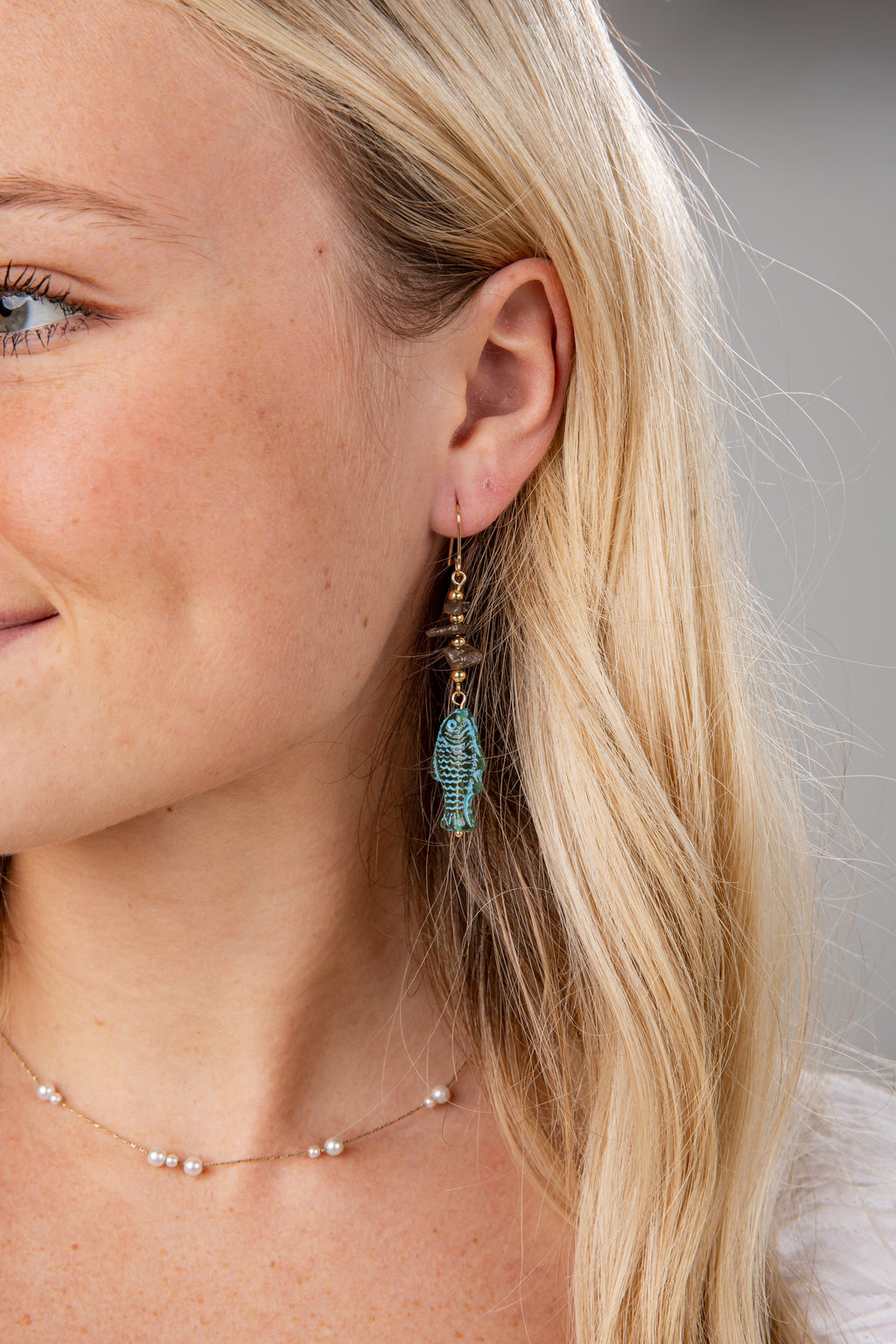 Reagan Fish Drop Earrings