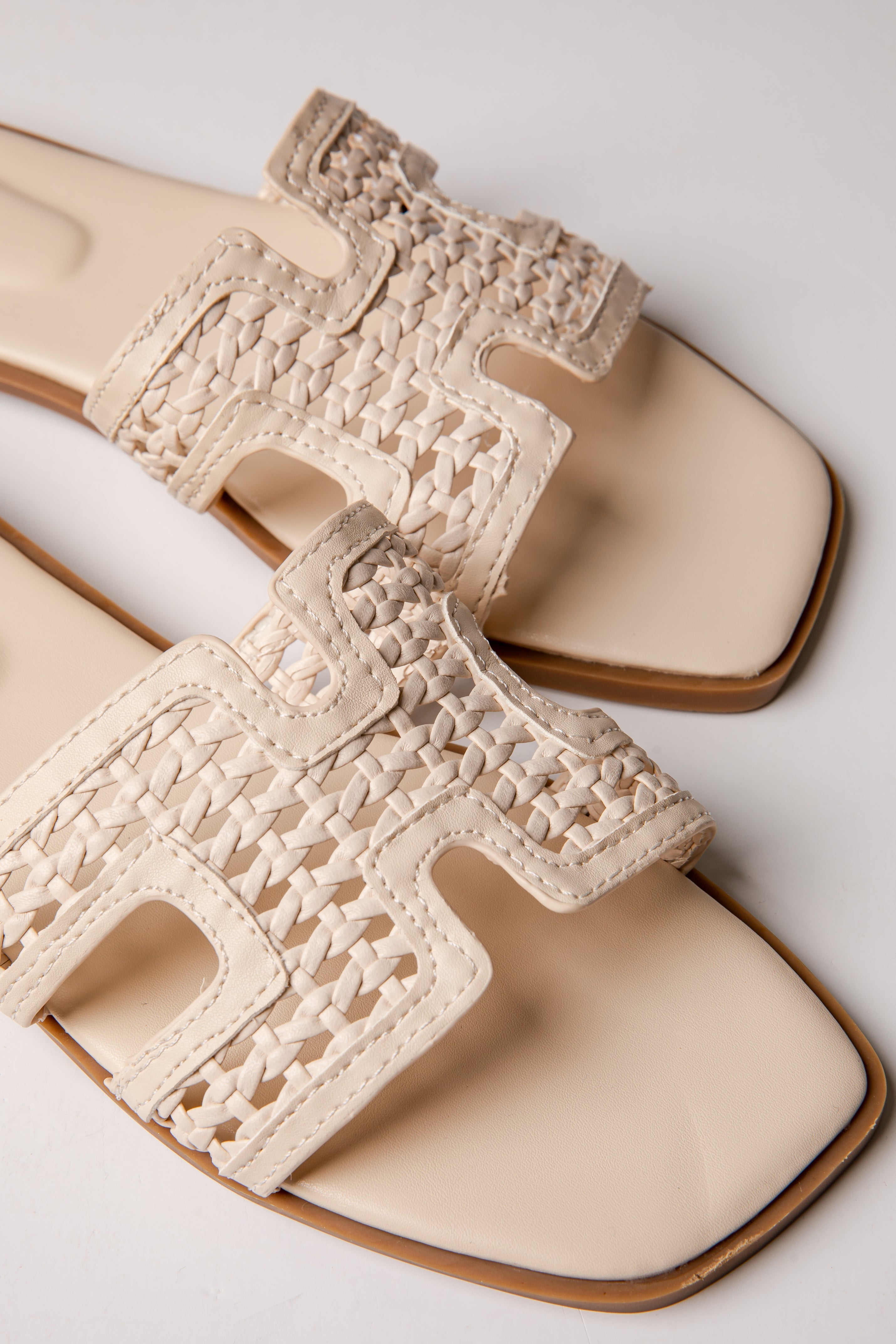 Coastal Ease Ivory Comfort Slide Sandals