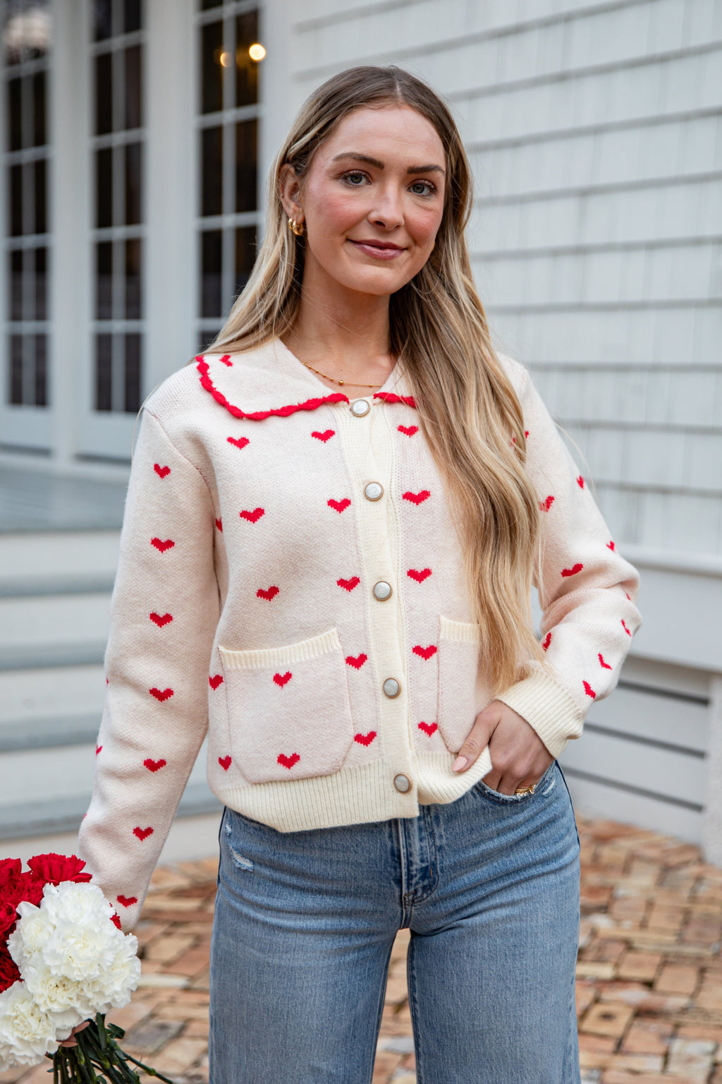 FINAL SALE - Cupid’s Crush Heart Sweater Cardigan