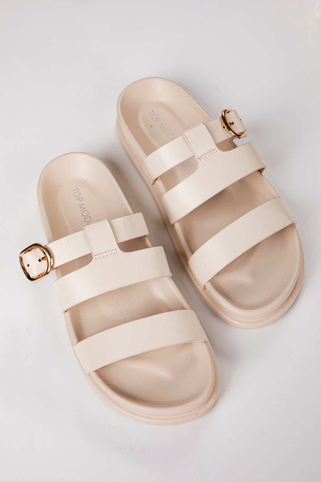 Drift Away Ivory Strap Sandals