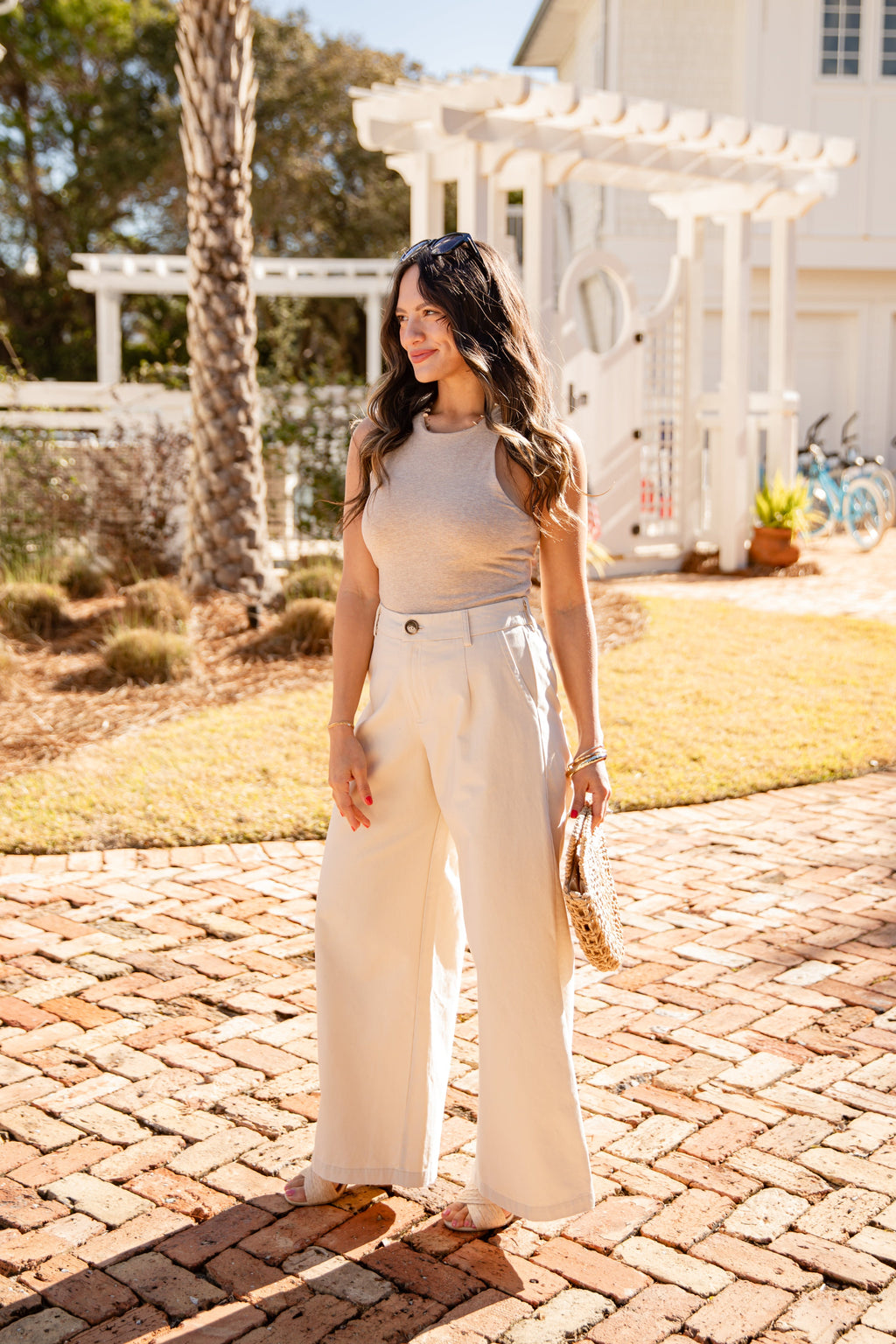 Neutral Territory Wide-Leg Khaki Pants