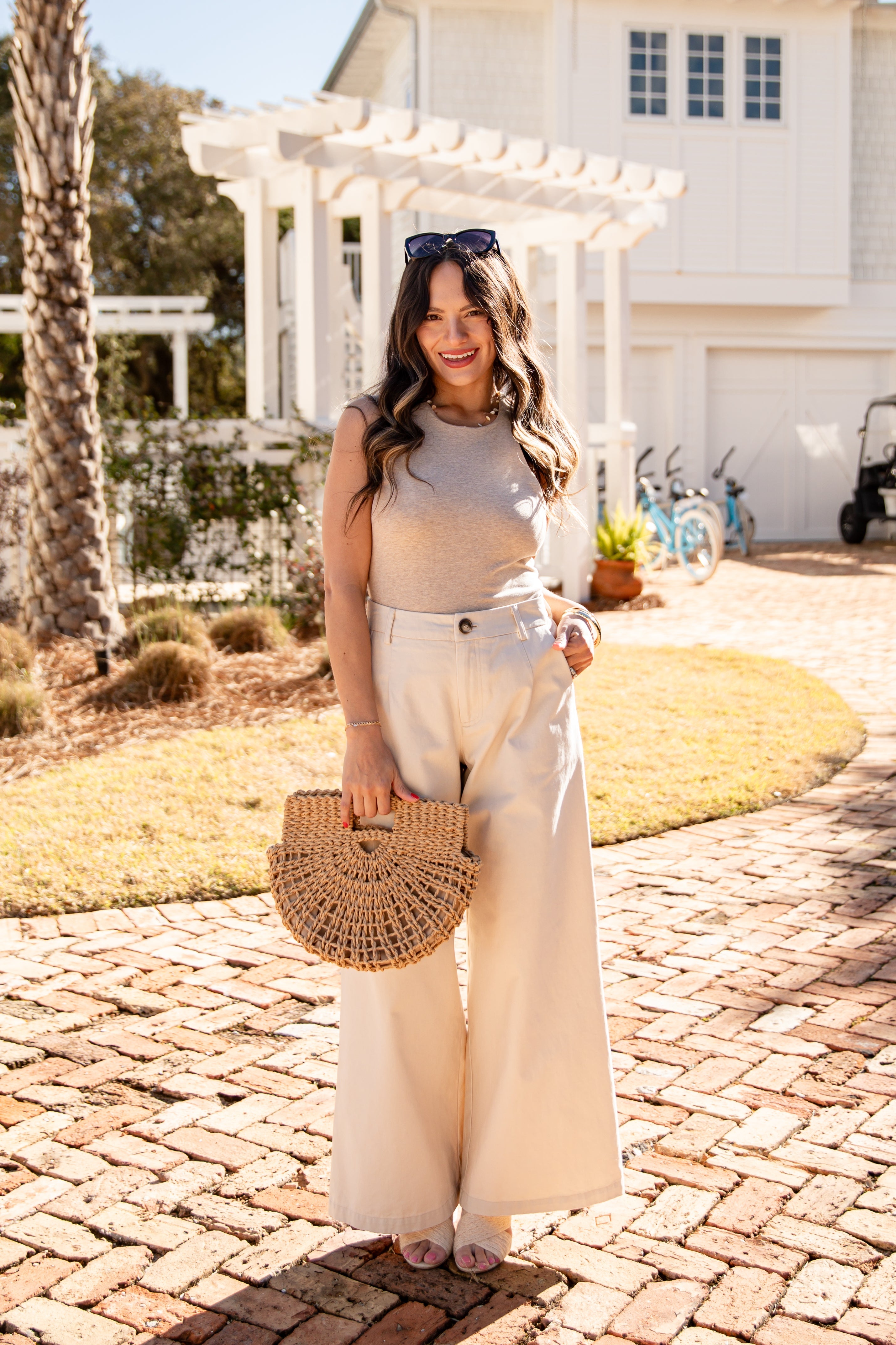 Neutral Territory Wide-Leg Khaki Pants
