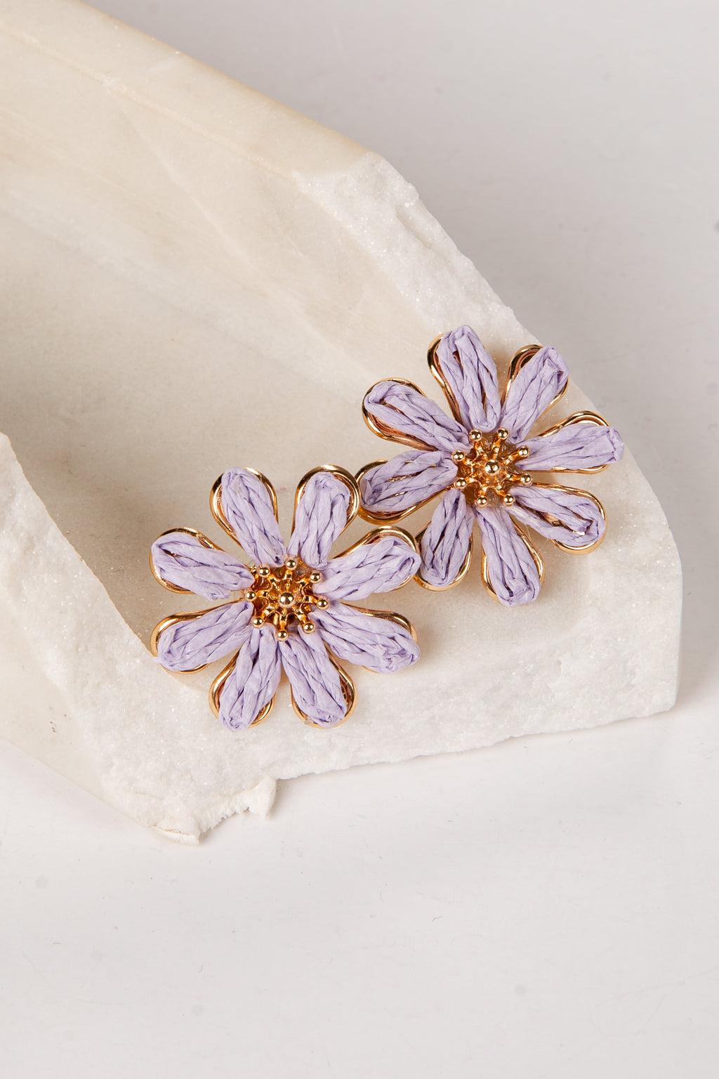 Aviana Raffia Floral Stud Earrings