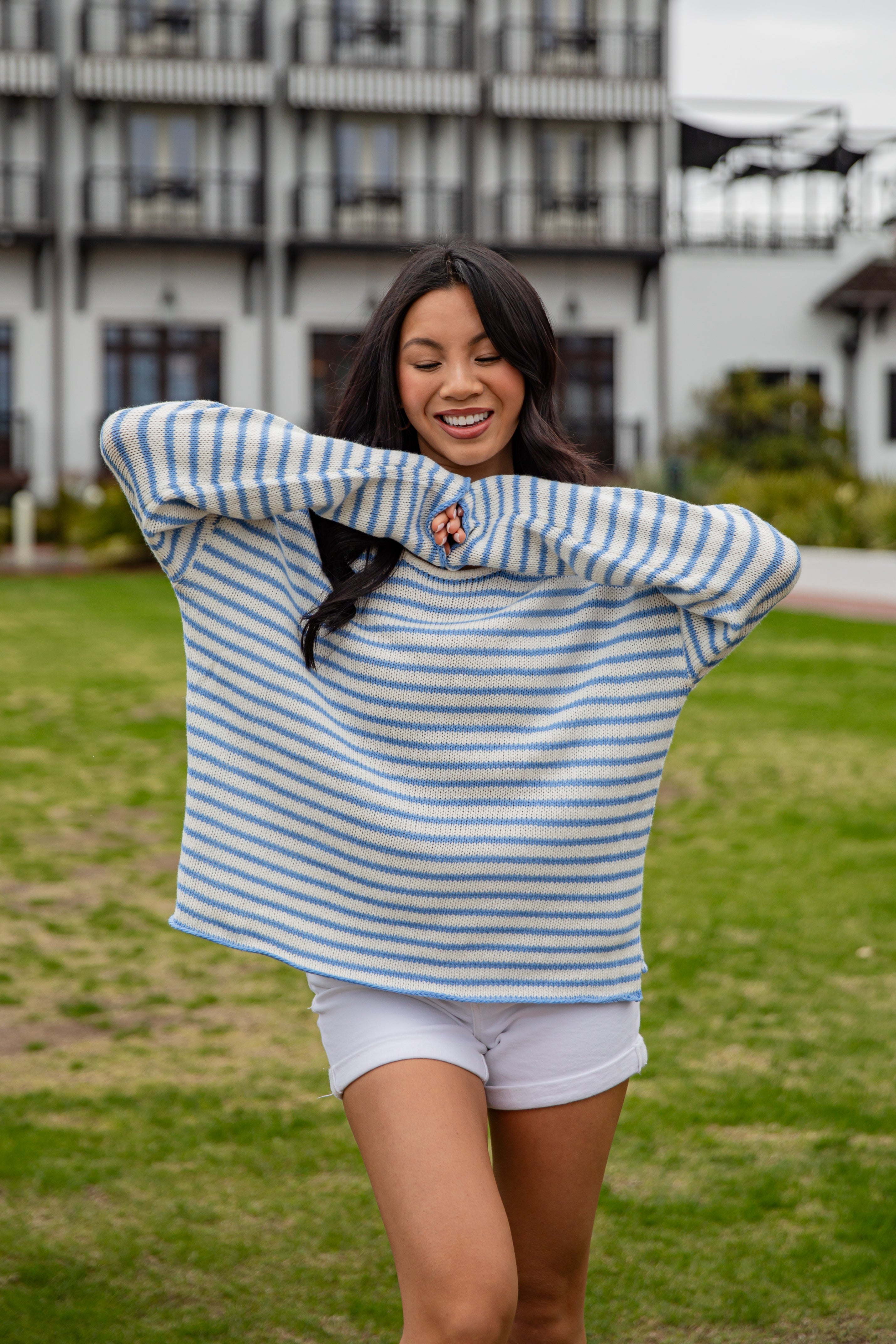 FINAL SALE - Dockside Stripe Relaxed Sweater