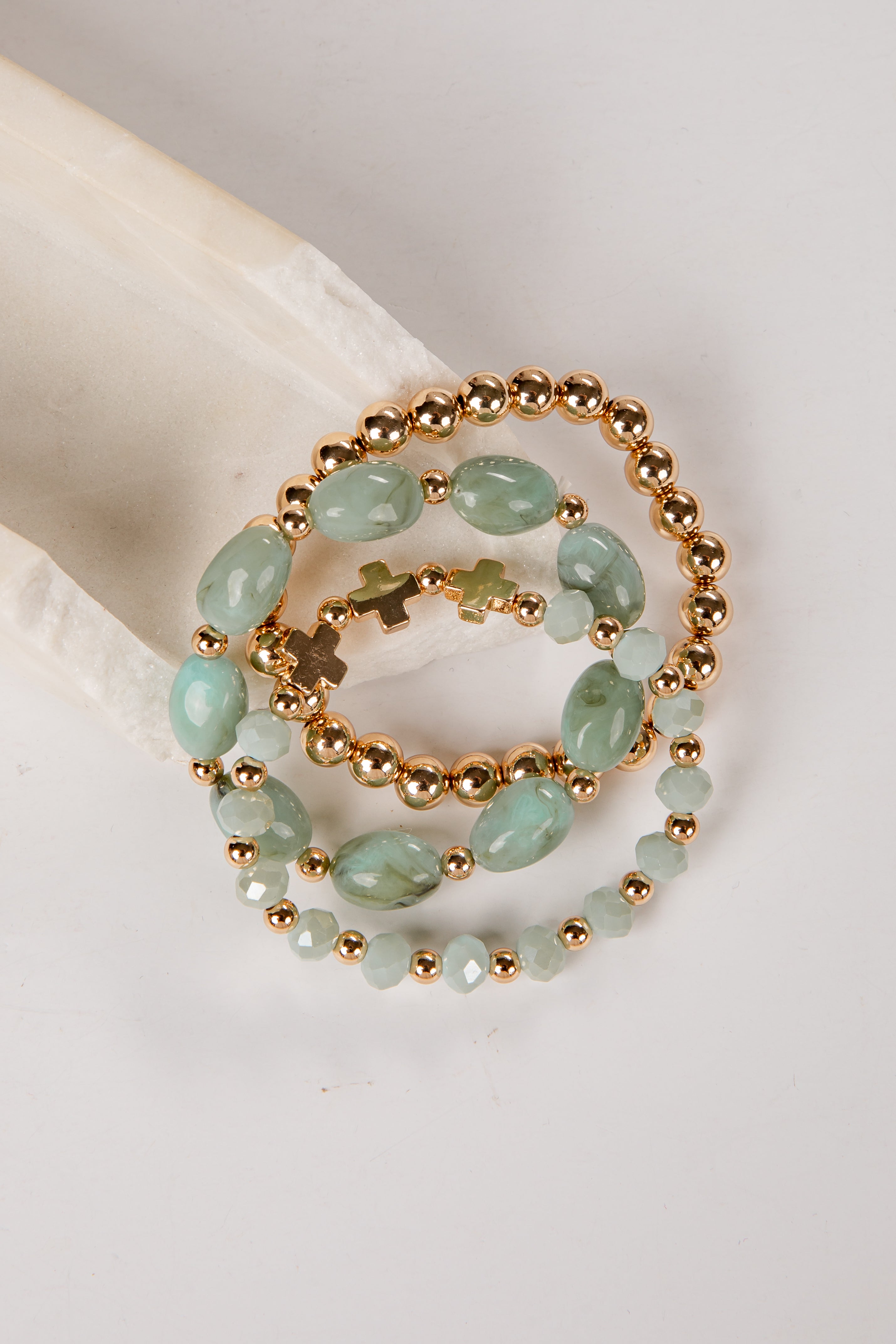 Brighton Mint Beaded Bracelet Set