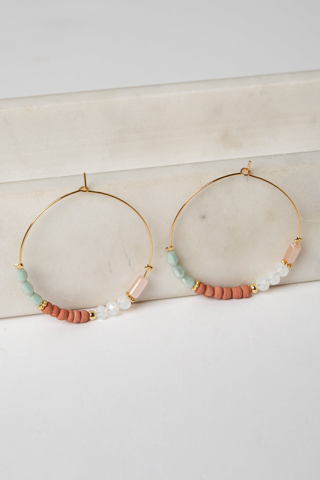 Kenna Beaded Hoop Earrings