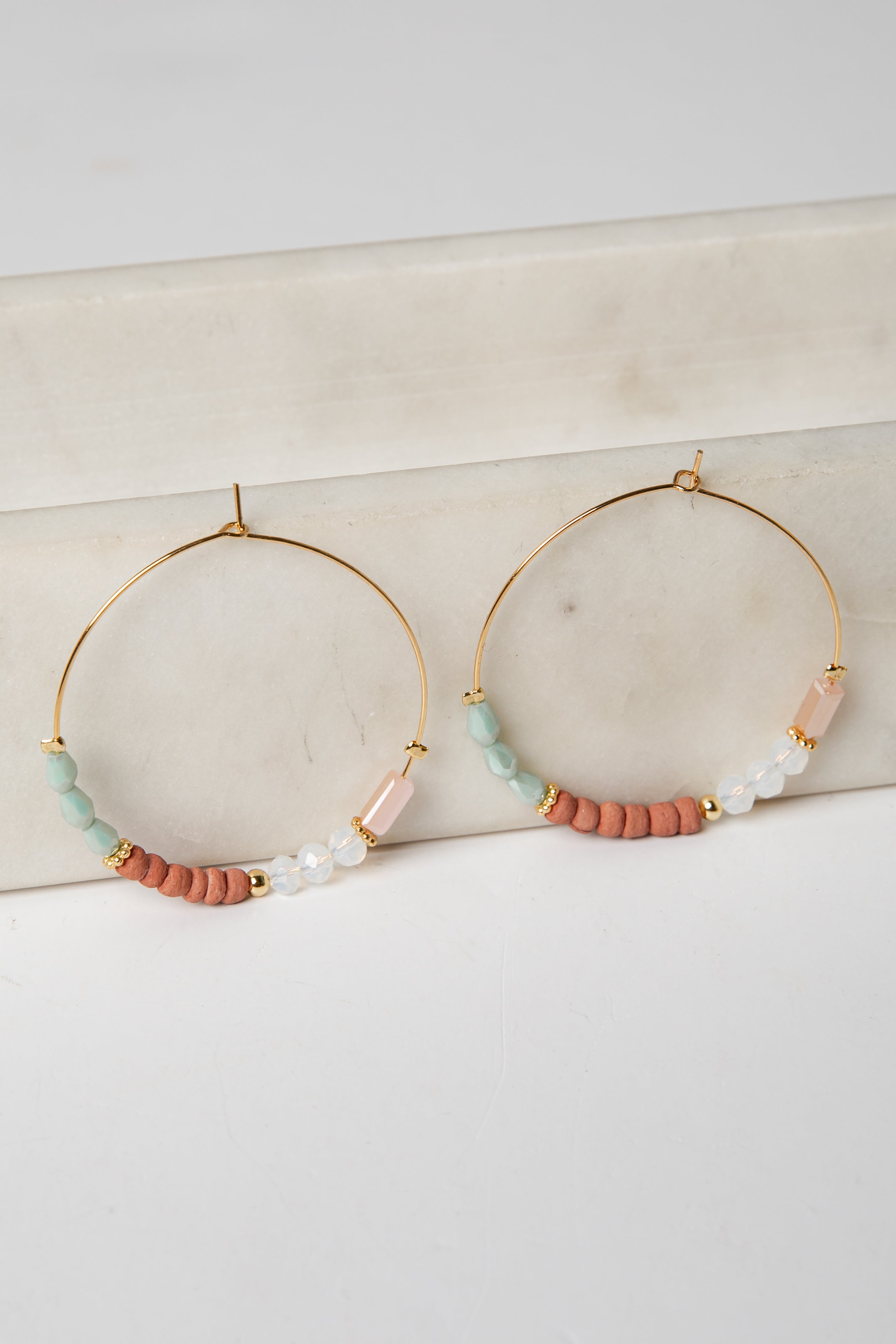 Kenna Beaded Hoop Earrings
