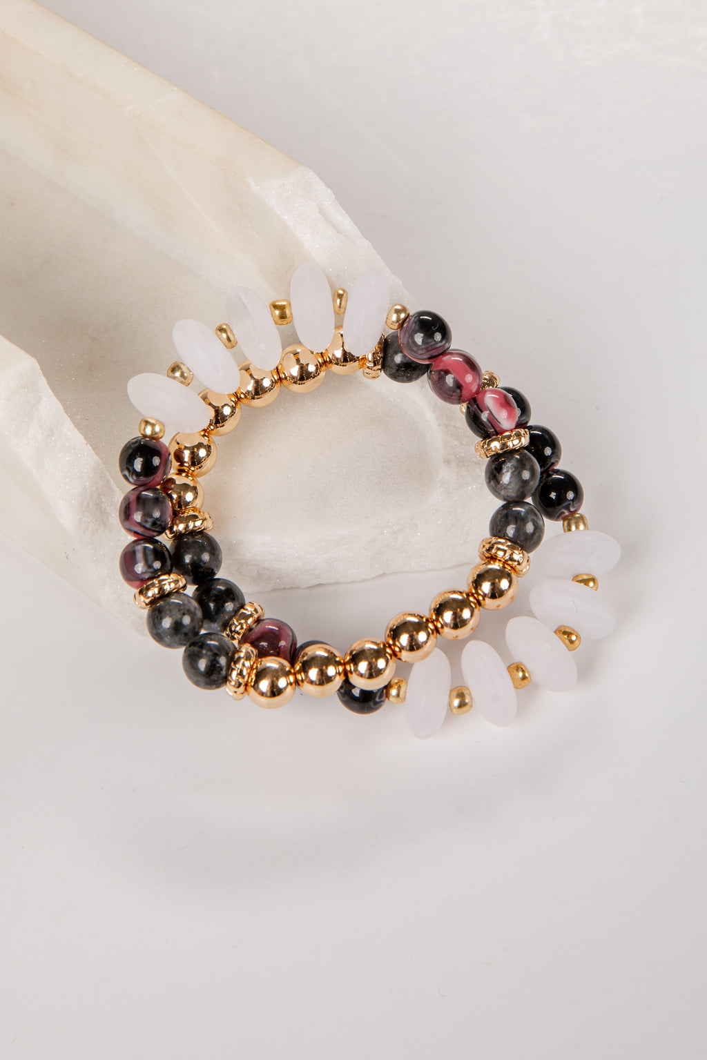 Juliette Gold Beaded Bracelet Set